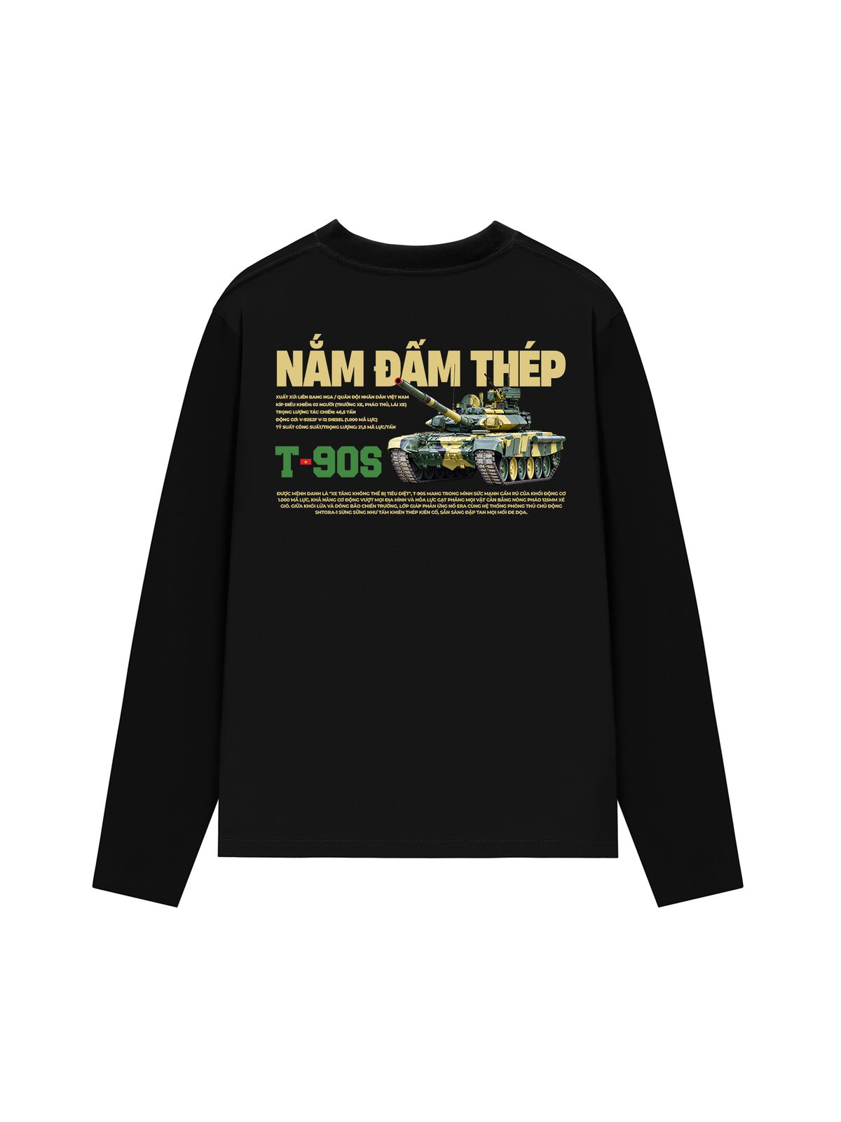 Áo Thun Dài Tay Nắm Đấm Thép T-90S