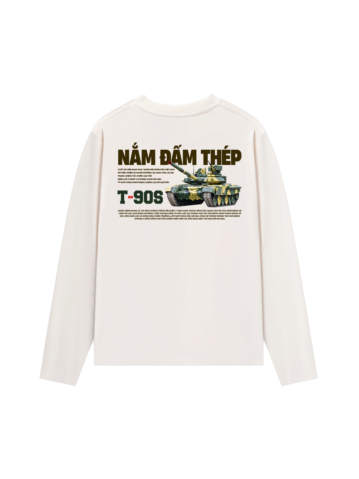 Áo Thun Dài Tay Nắm Đấm Thép T-90S