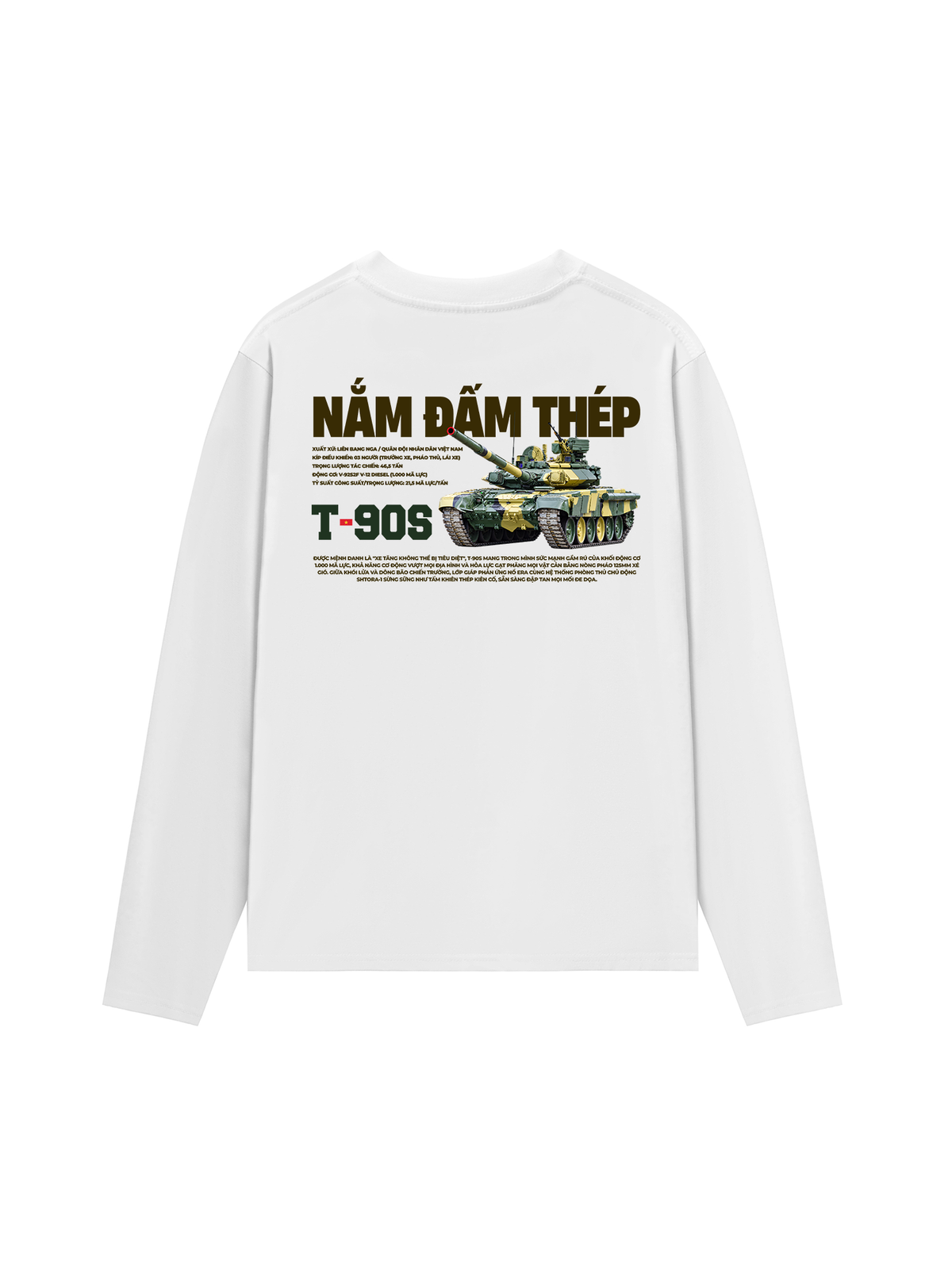 Áo Thun Dài Tay Nắm Đấm Thép T-90S