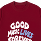 Áo Thun Relaxed Fit Good Music Lives Forever