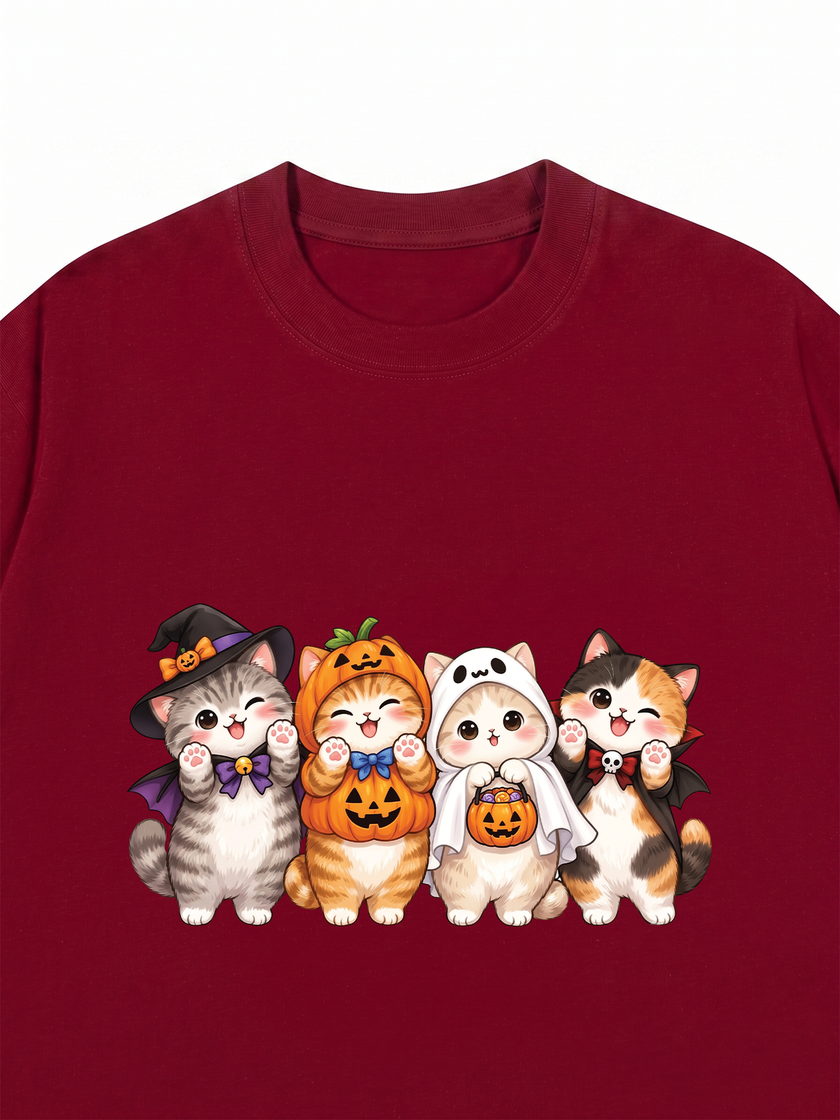 Áo Thun Relaxed Fit Meow Halloween