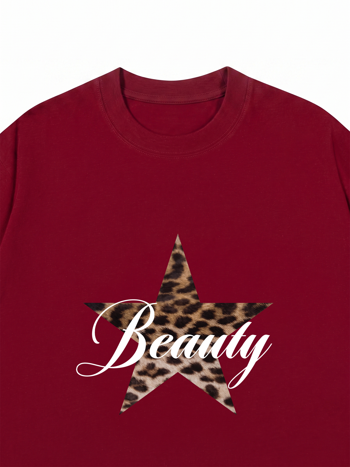 Áo Thun Relaxed Fit Beauty Leopard Star