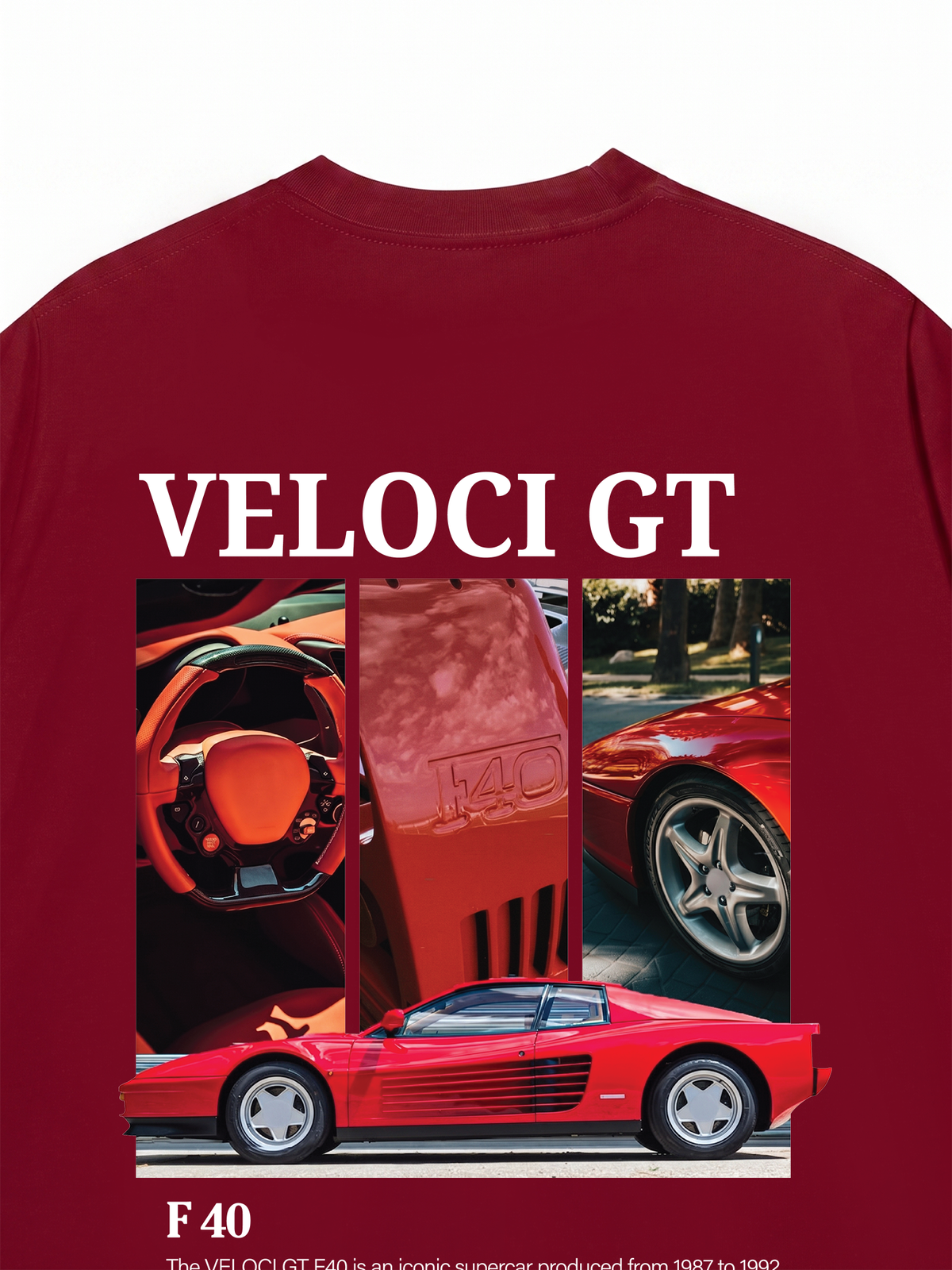 Áo Thun Relaxed Fit Car Veloci GT F40
