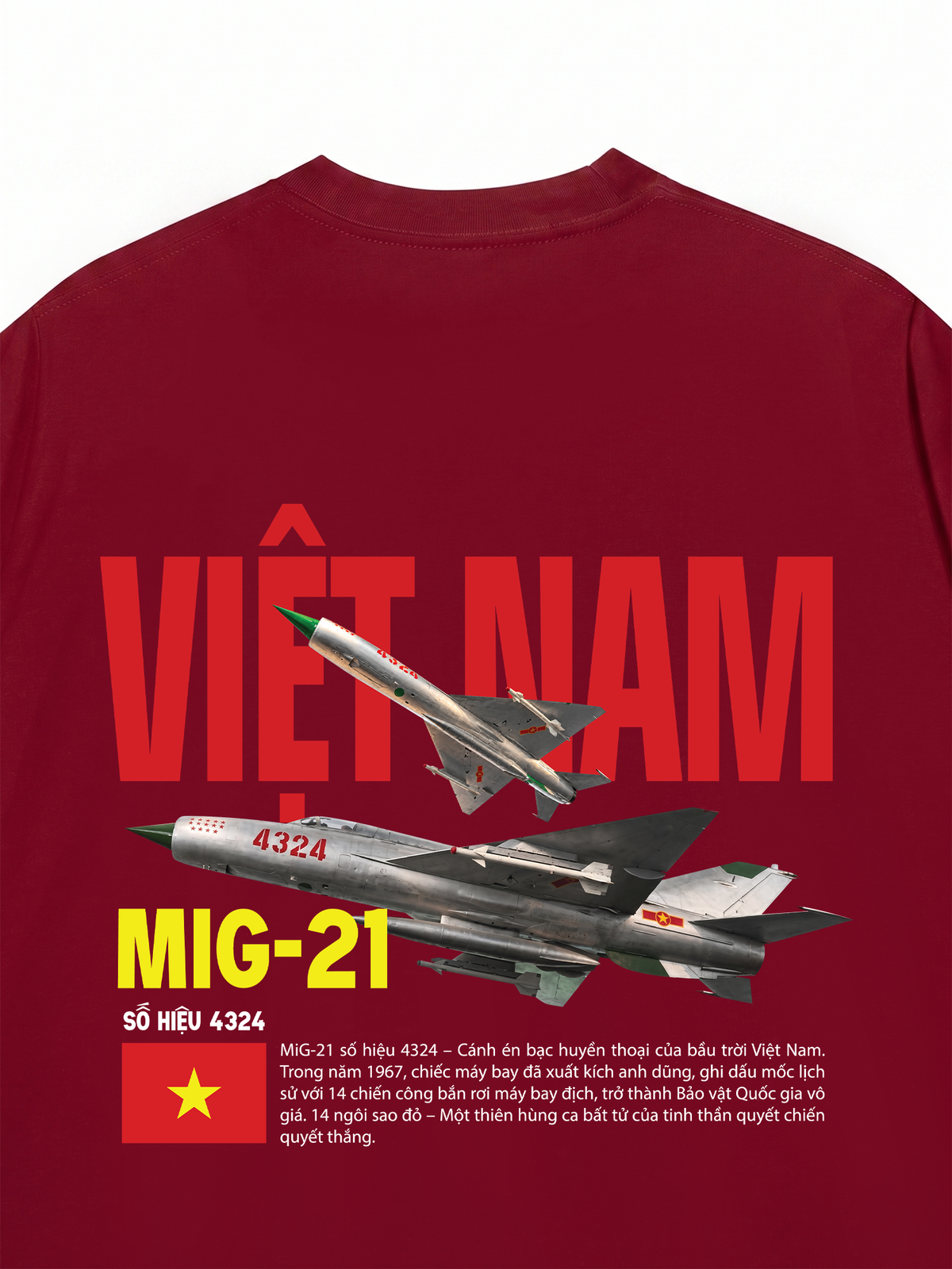 Áo Thun Relaxed Fit Việt Nam Mig-21
