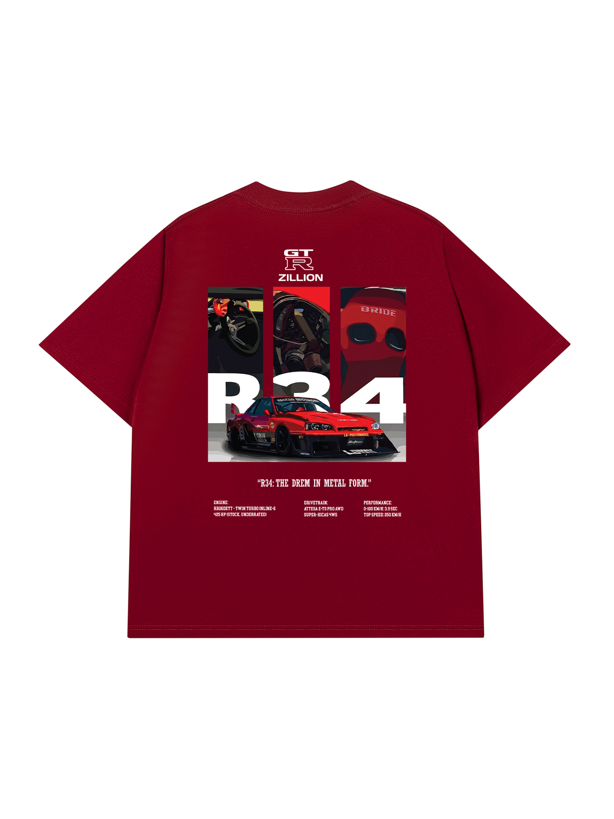 Áo Thun Relaxed Fit Car Zillion GT R