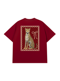 Áo Thun Relaxed Fit Sitting Leopard