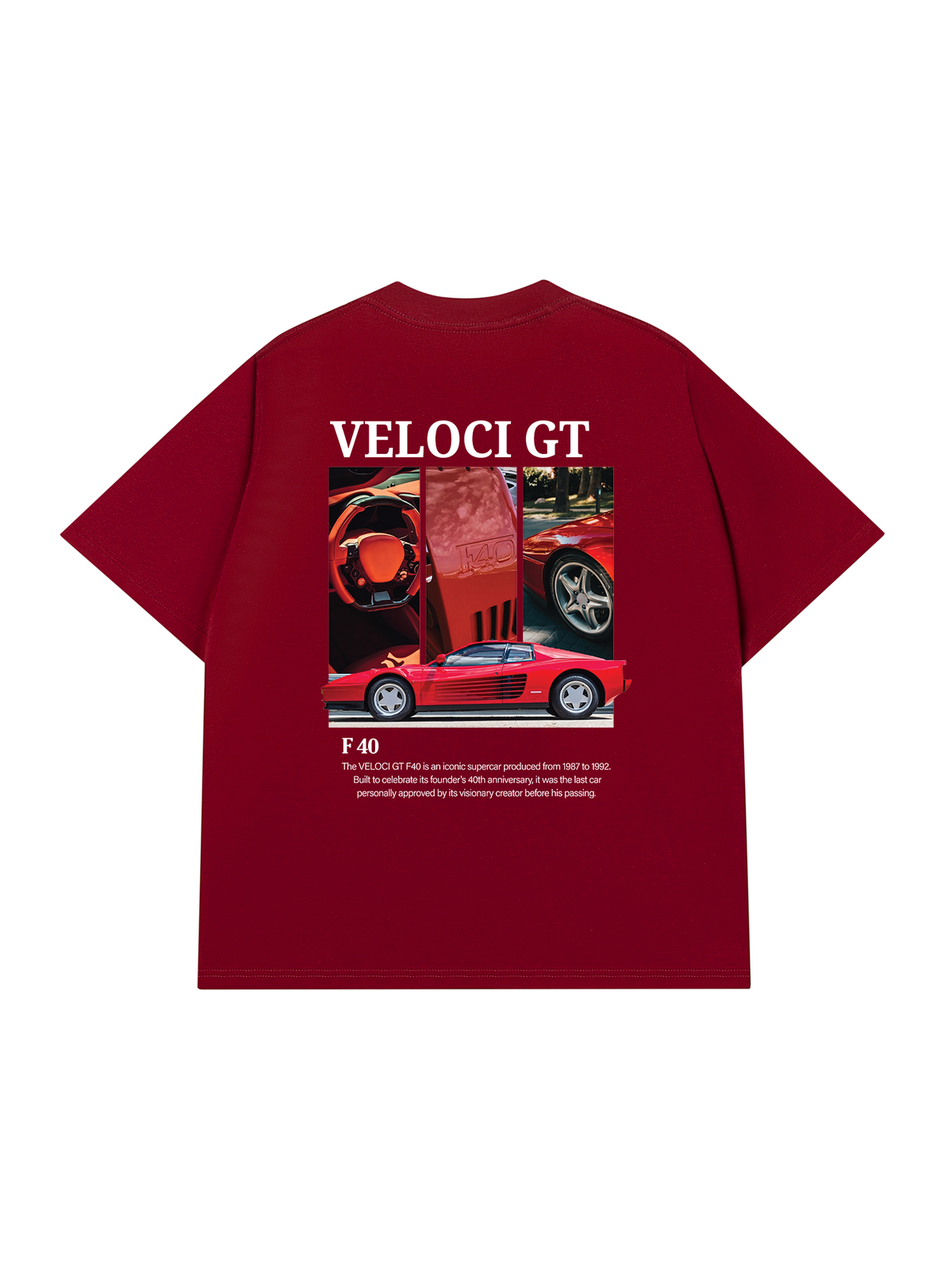 Áo Thun Relaxed Fit Car Veloci GT F40