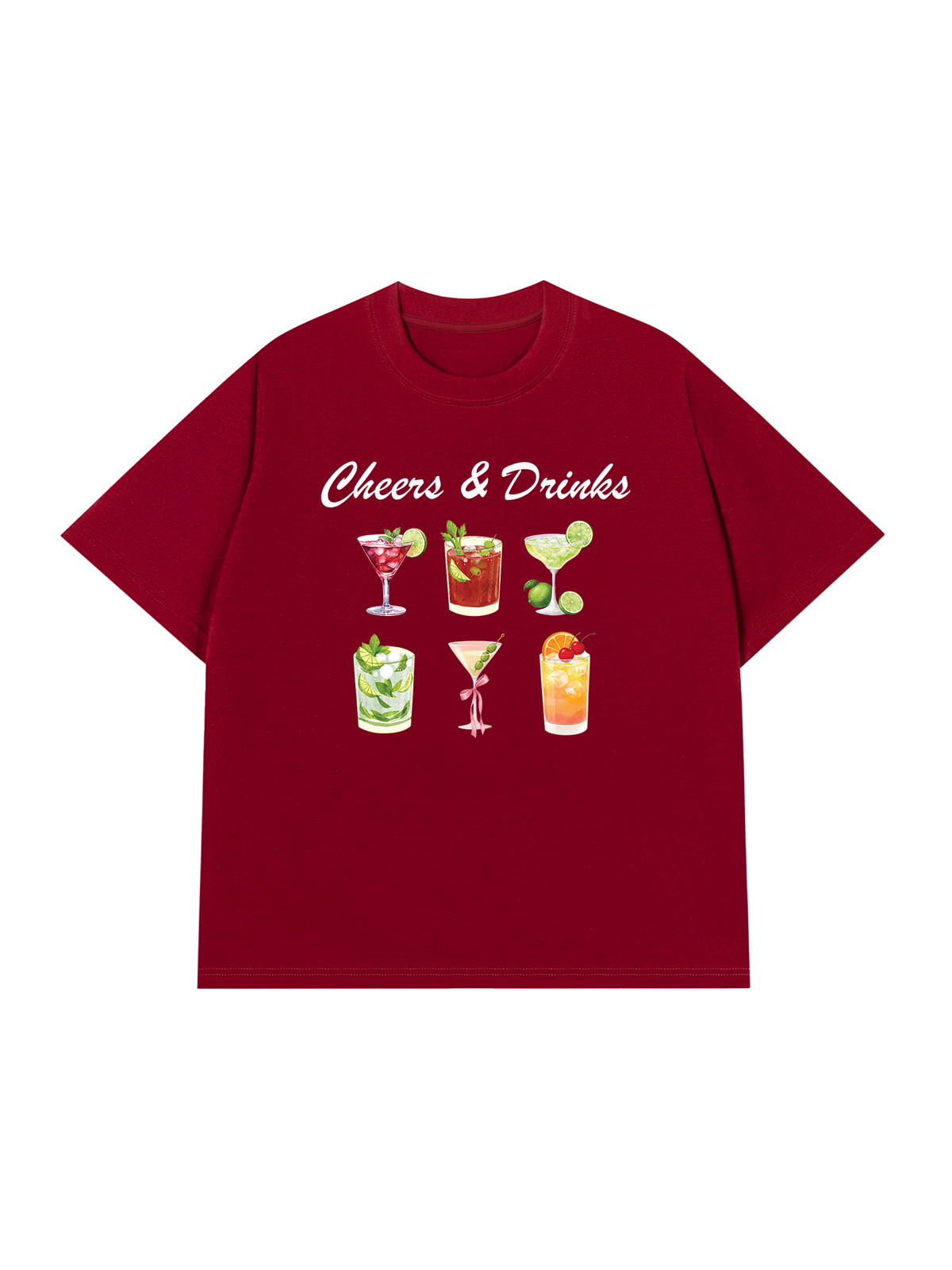 Áo Thun Relaxed Fit Cheers & Drinks