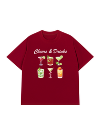 Áo Thun Relaxed Fit Cheers & Drinks