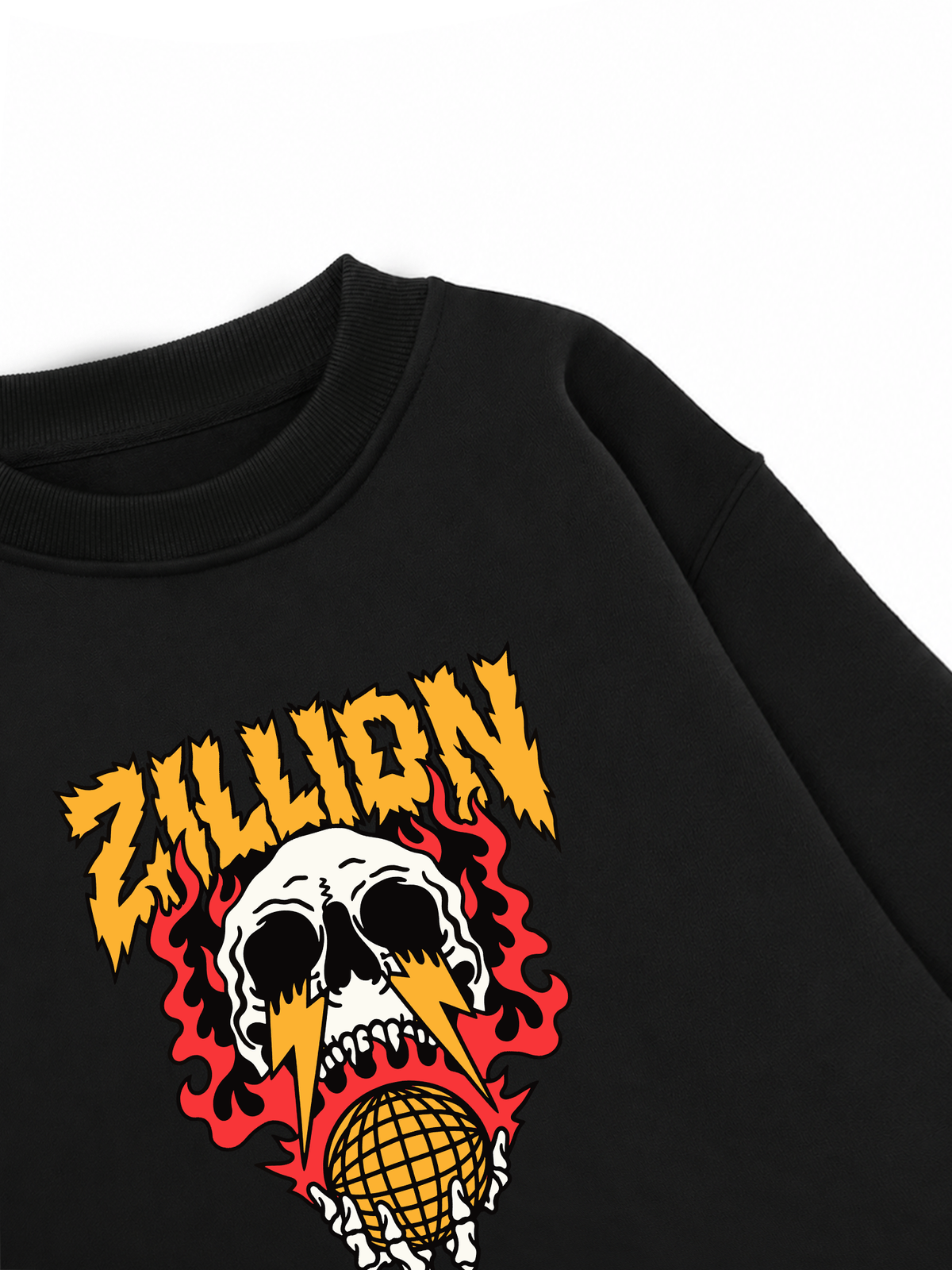 Áo Sweater Nỉ Hai Da Skull Global