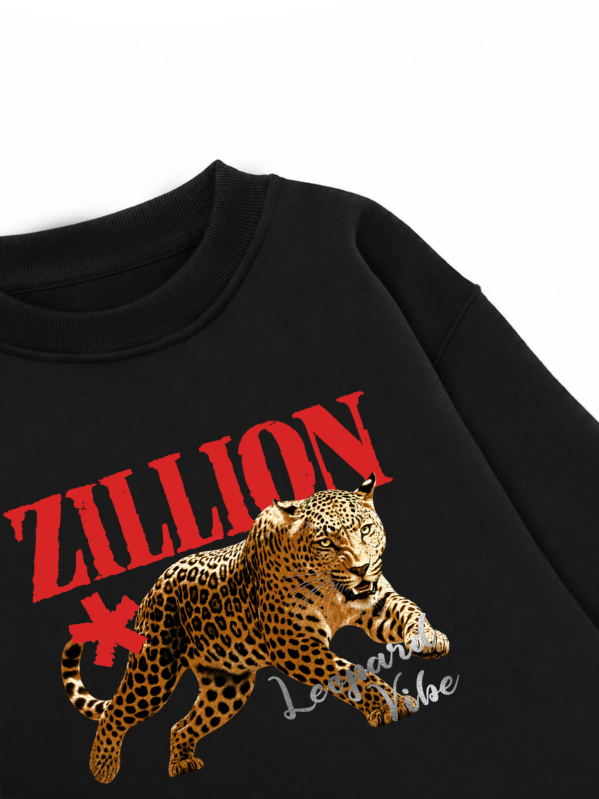 Áo Sweater Nỉ Hai Da Zillion Leopard Vibe