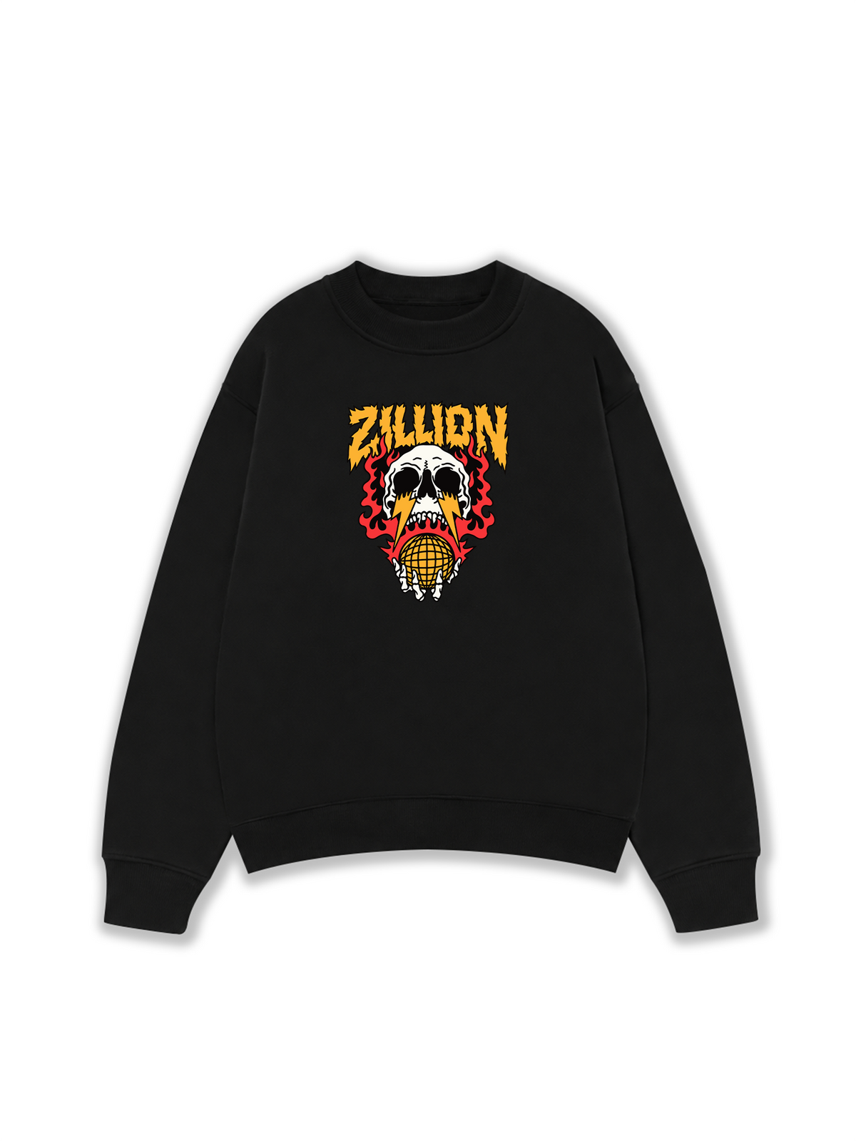 Áo Sweater Nỉ Hai Da Skull Global