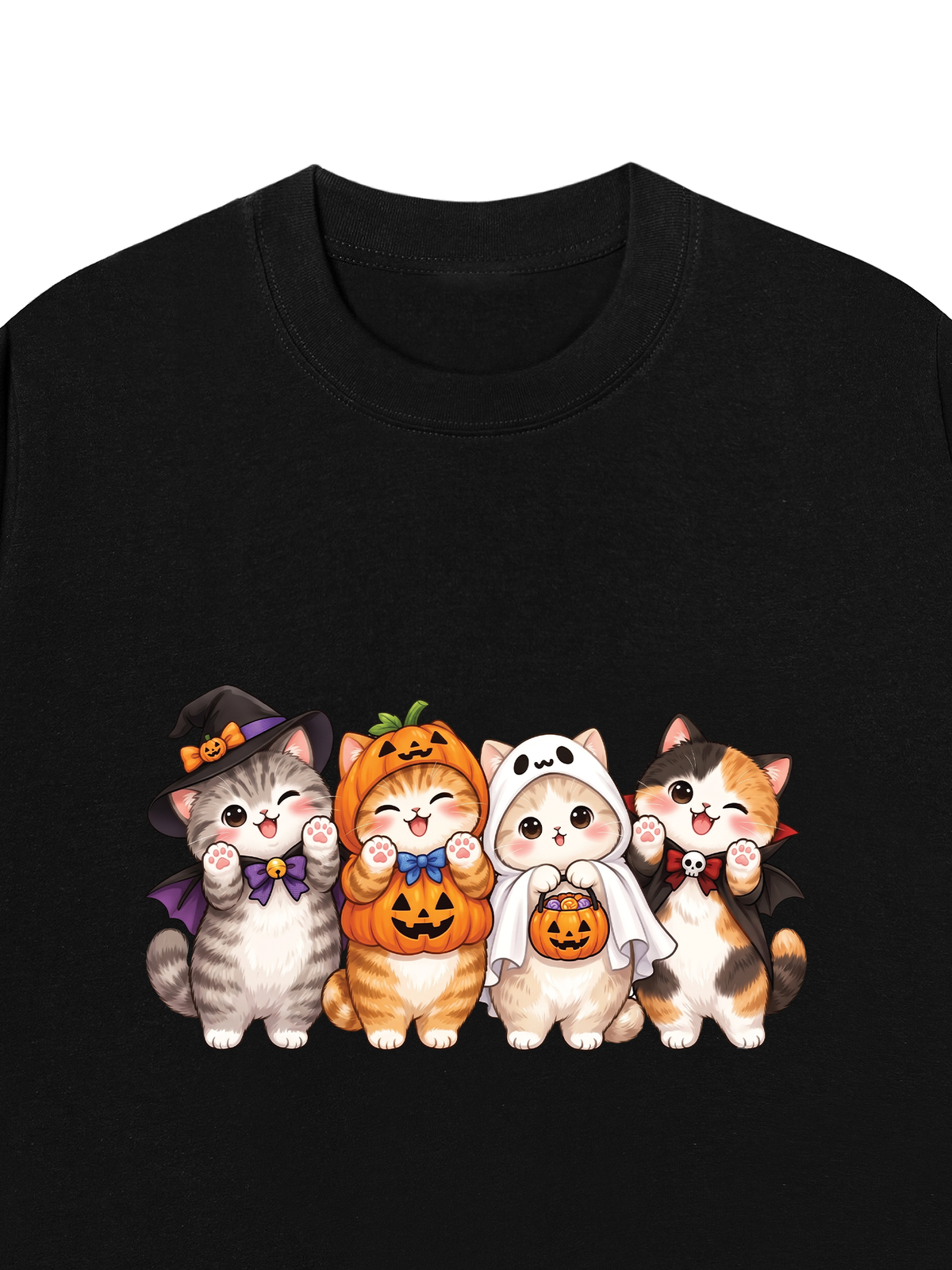 Áo Thun Relaxed Fit Meow Halloween
