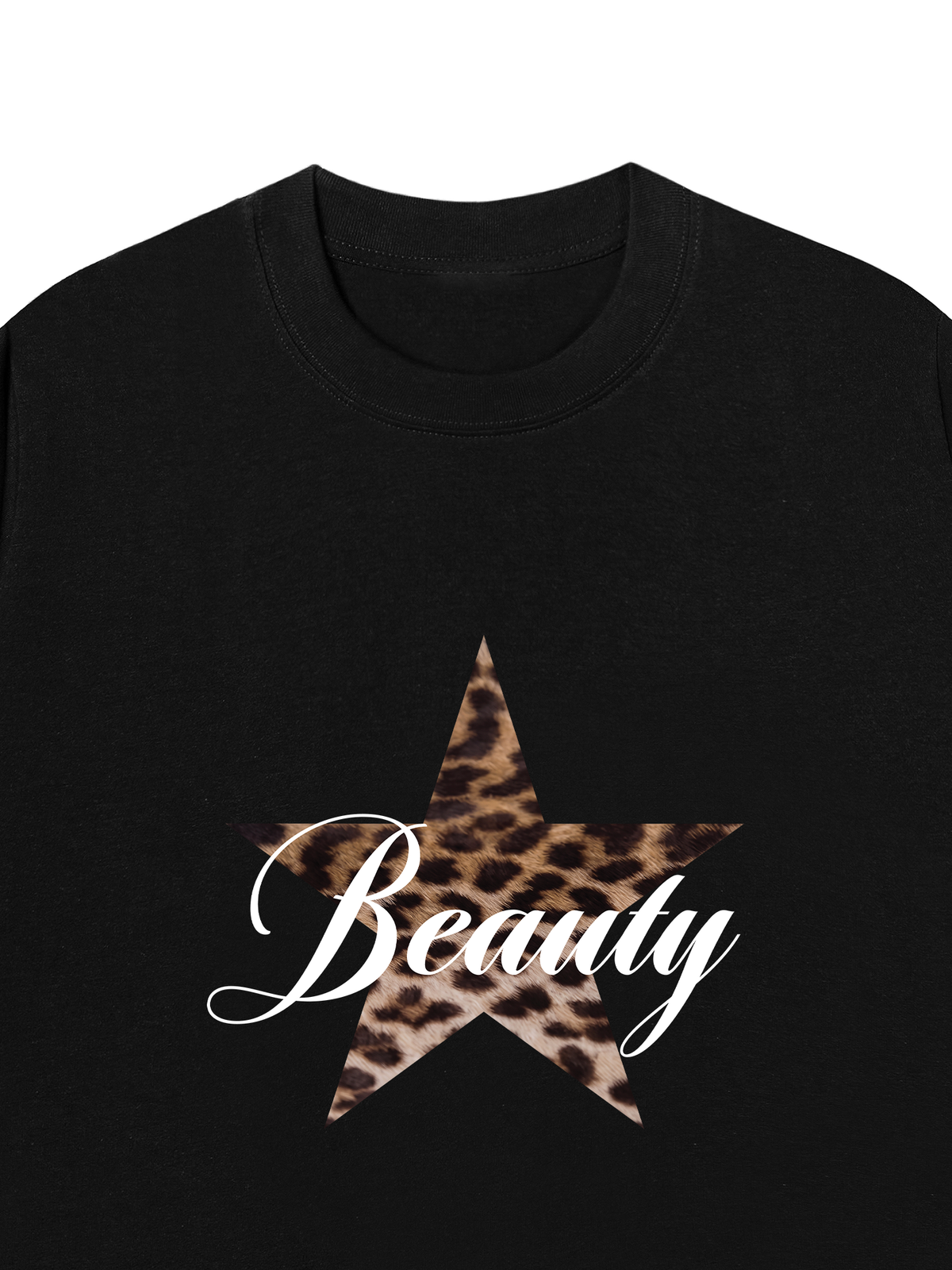 Áo Thun Relaxed Fit Beauty Leopard Star