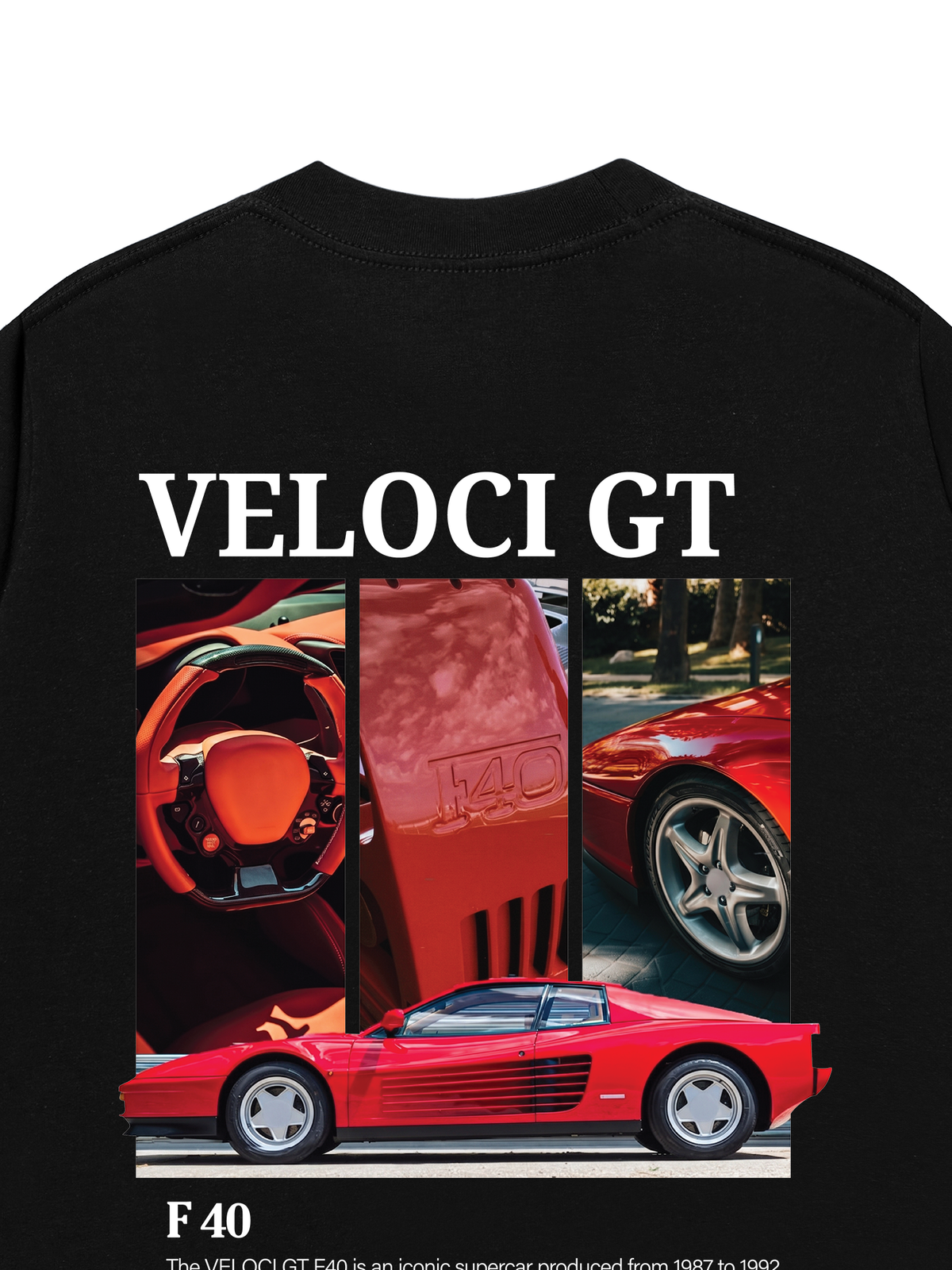 Áo Thun Relaxed Fit Car Veloci GT F40