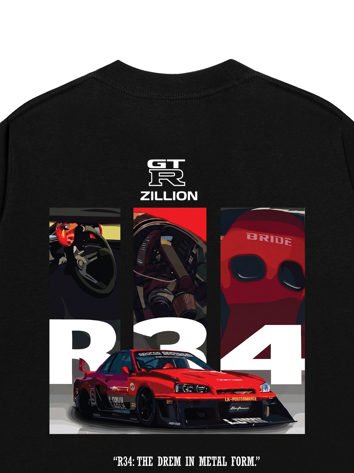 Áo Thun Relaxed Fit Car Zillion GT R