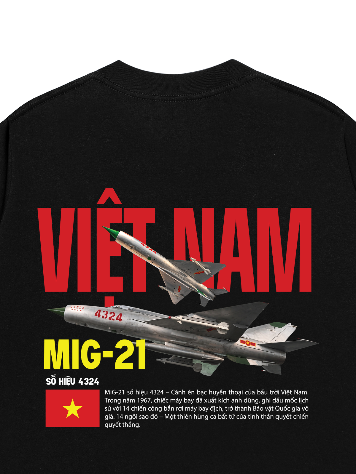 Áo Thun Relaxed Fit Việt Nam Mig-21