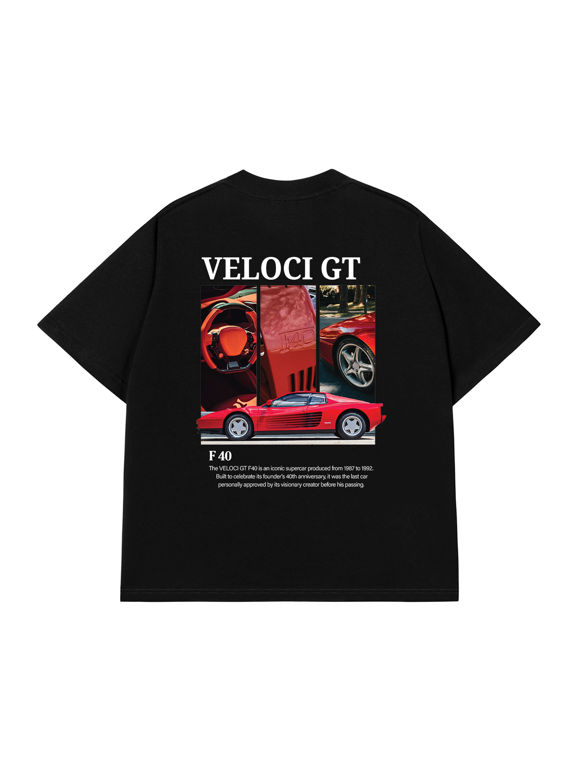 Áo Thun Relaxed Fit Car Veloci GT F40
