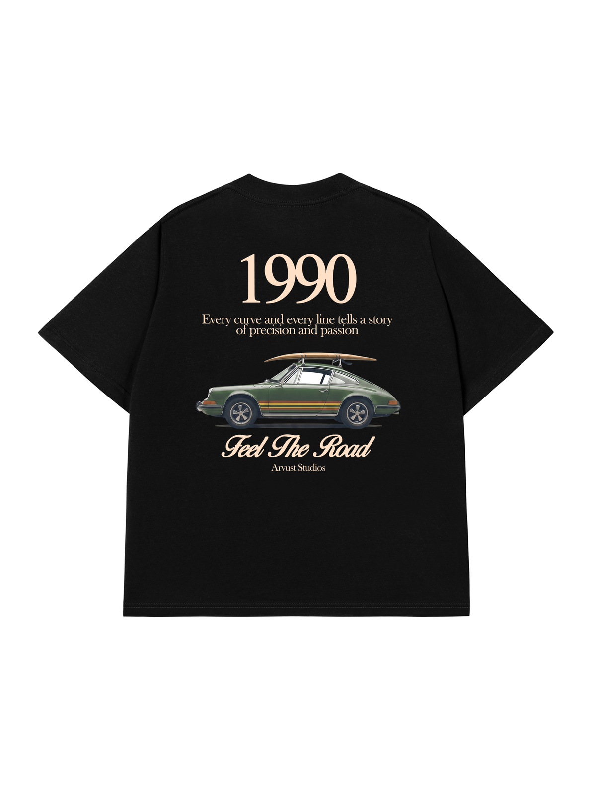 Áo Thun Relaxed Fit Car Feel The Road