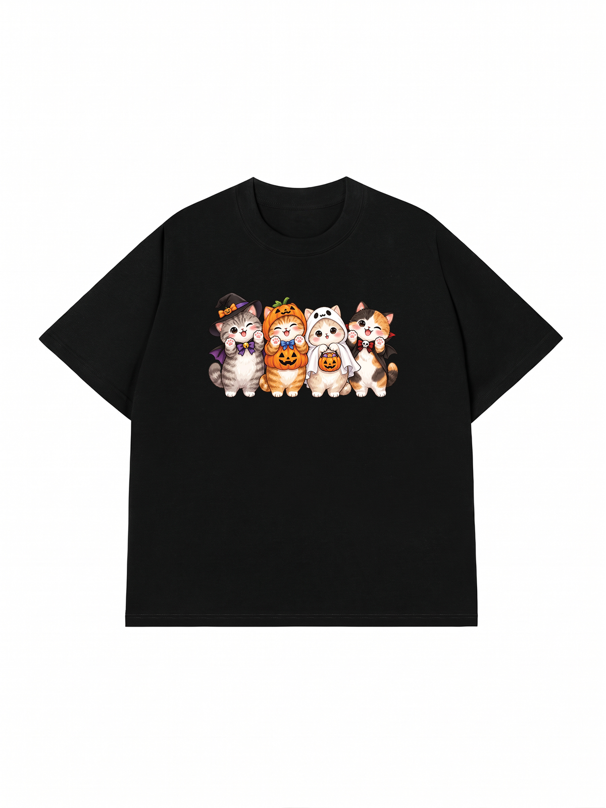Áo Thun Relaxed Fit Meow Halloween