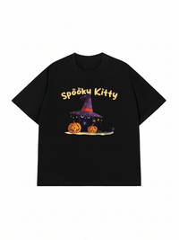 Áo Thun Relaxed Fit Spooky Kitty