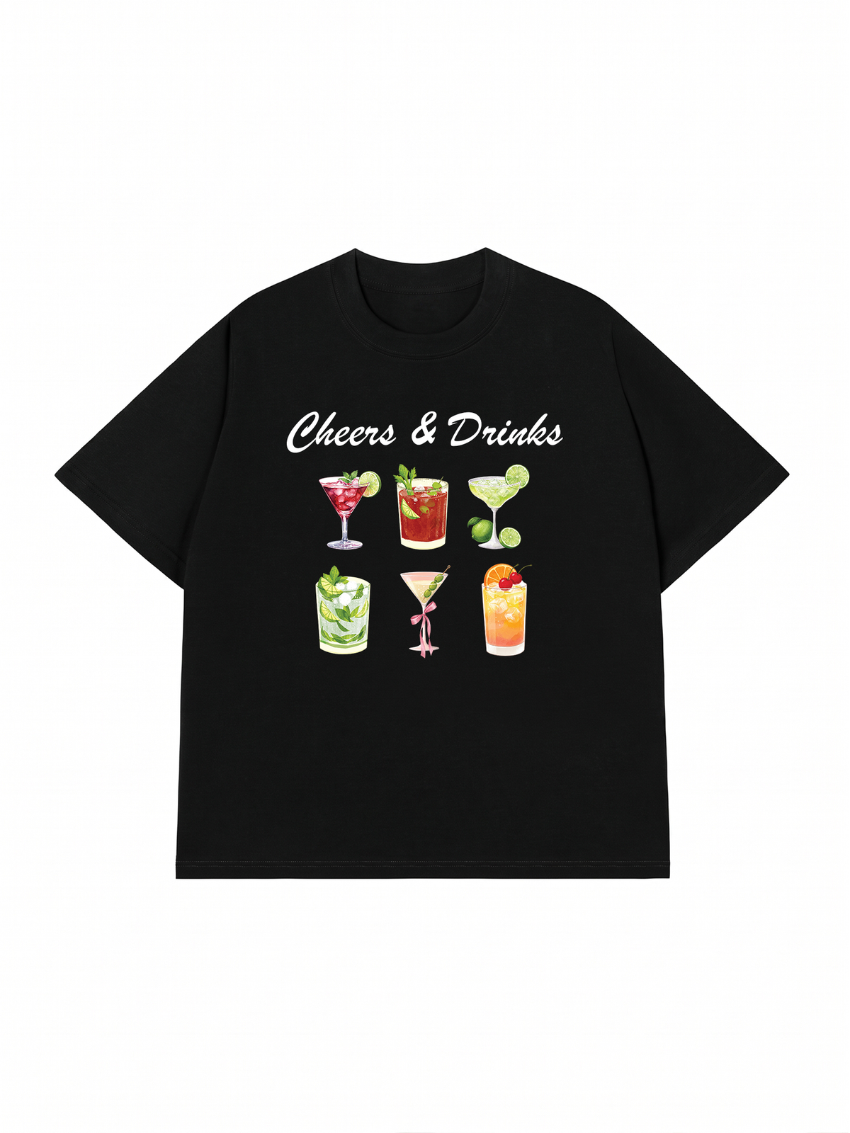 Áo Thun Relaxed Fit Cheers & Drinks