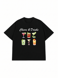 Áo Thun Relaxed Fit Cheers & Drinks