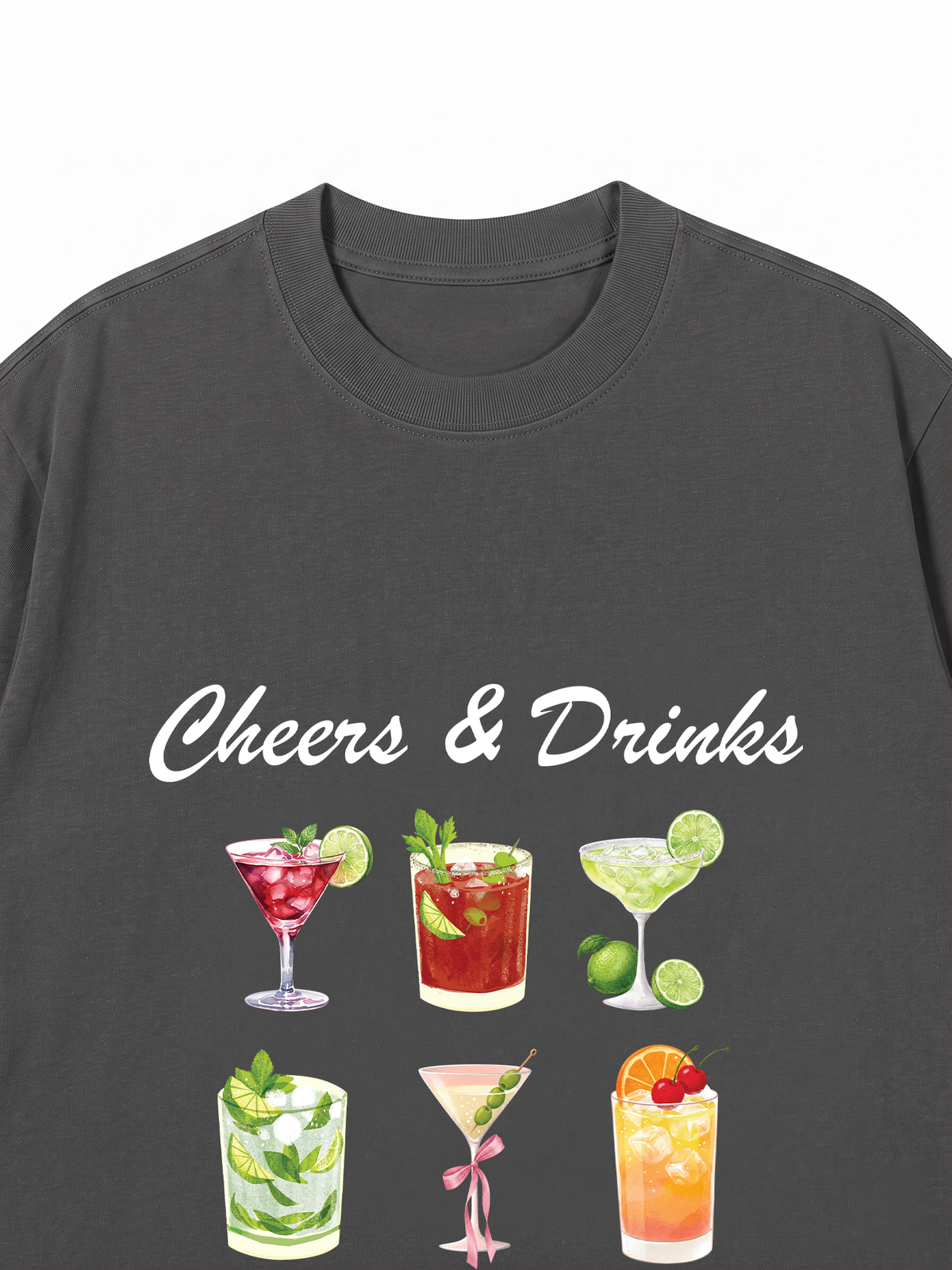 Áo Thun Relaxed Fit Cheers & Drinks