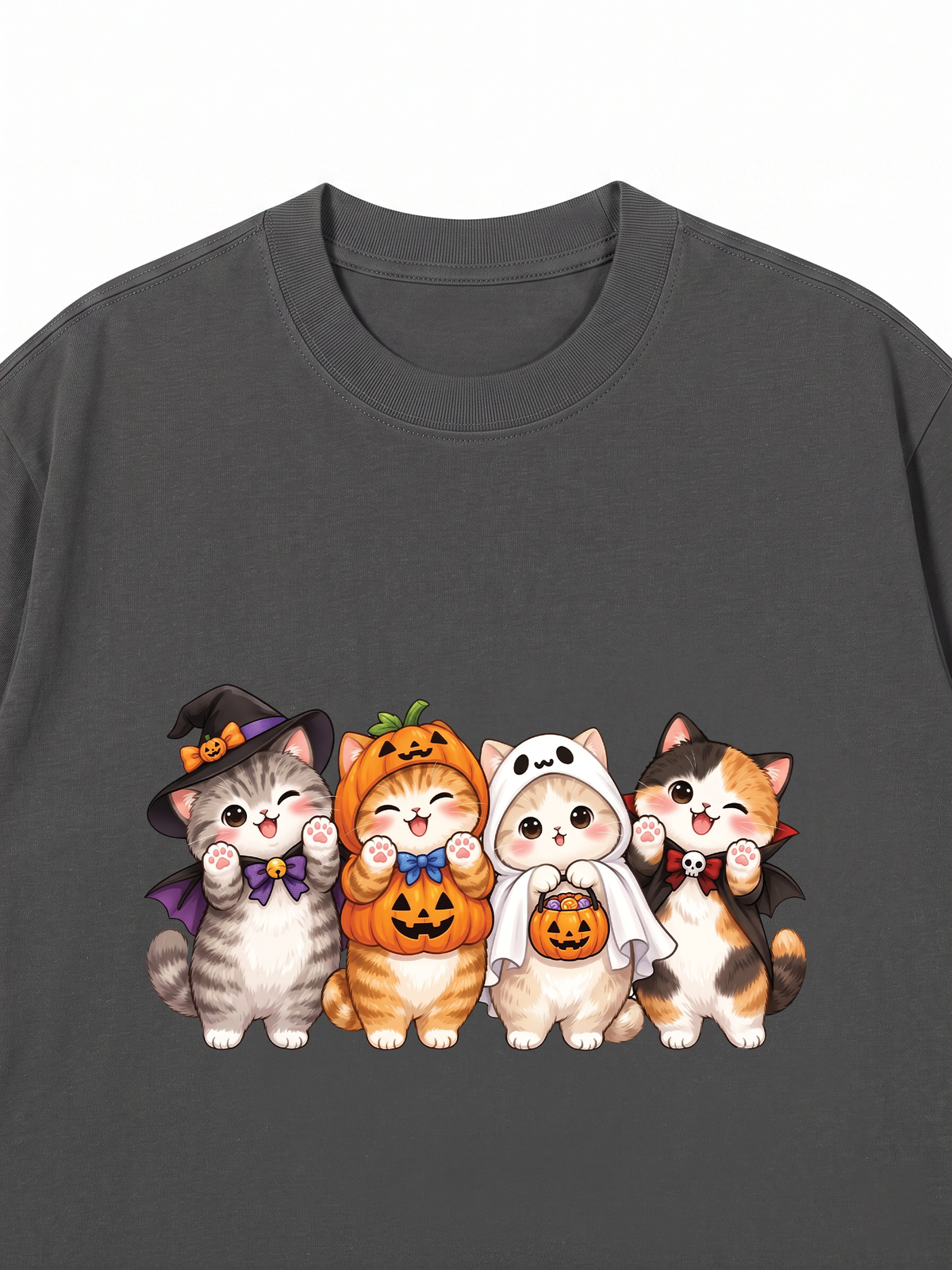 Áo Thun Relaxed Fit Meow Halloween