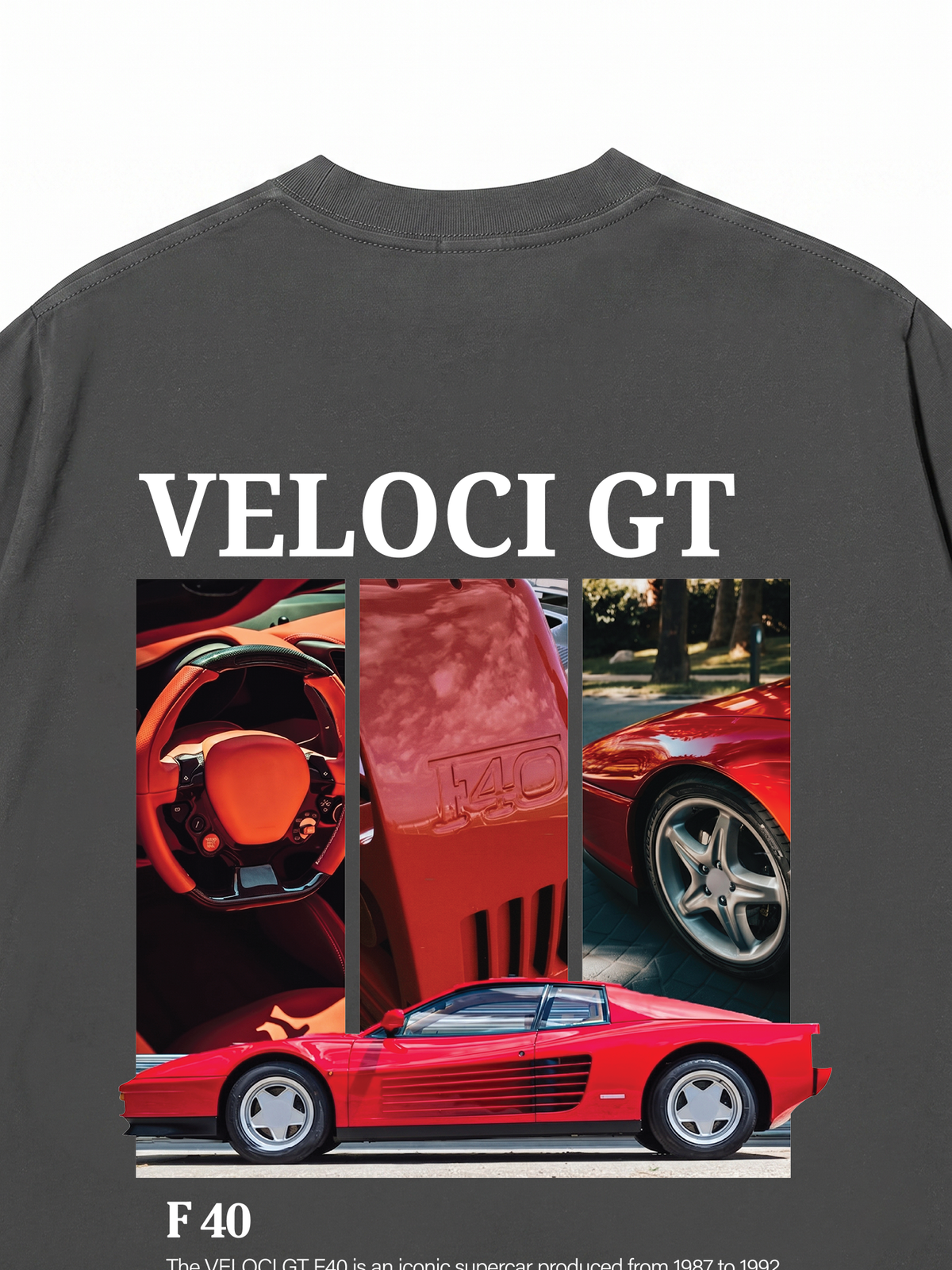 Áo Thun Relaxed Fit Car Veloci GT F40