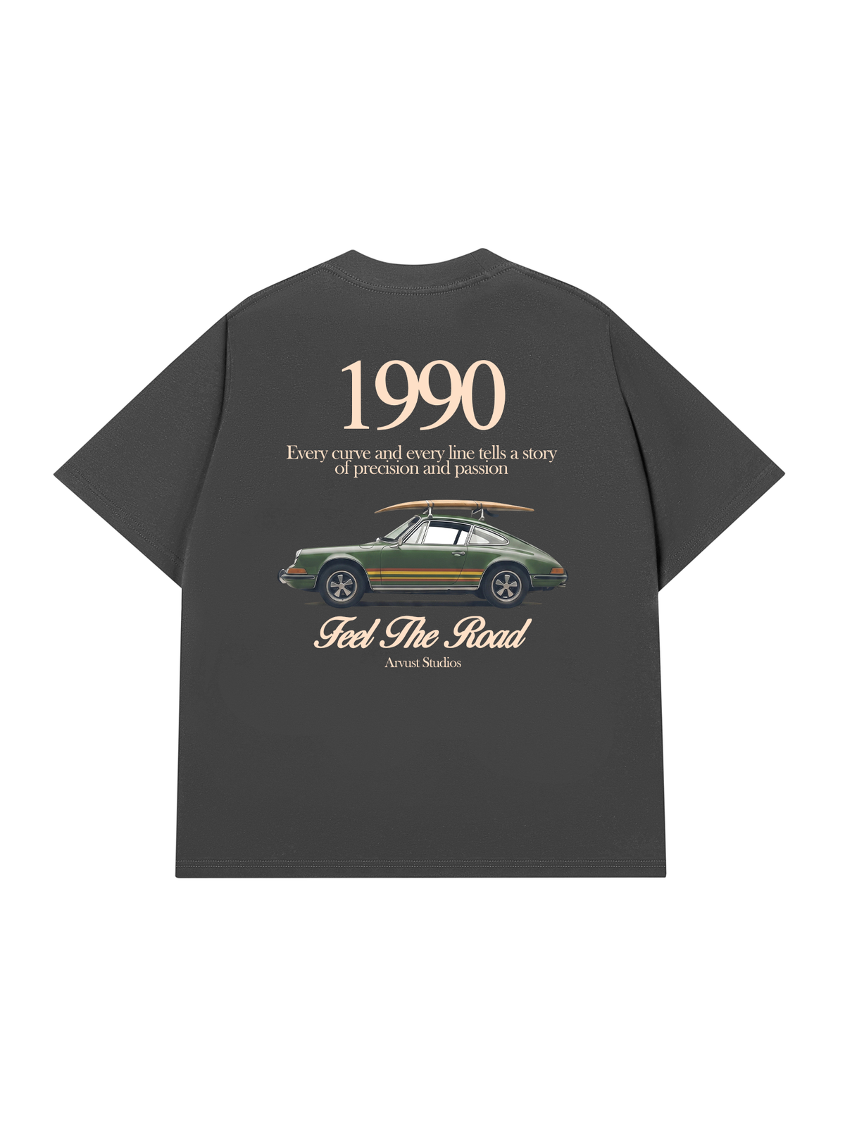 Áo Thun Relaxed Fit Car Feel The Road