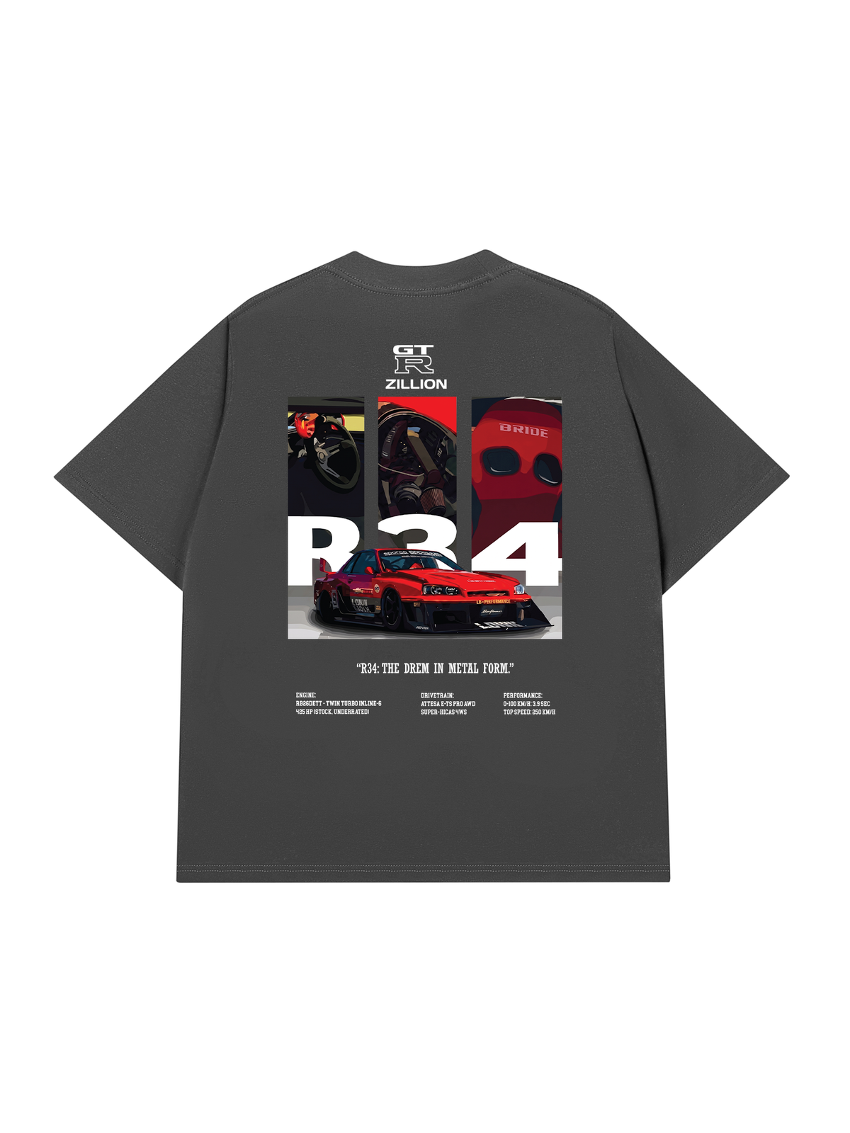 Áo Thun Relaxed Fit Car Zillion GT R