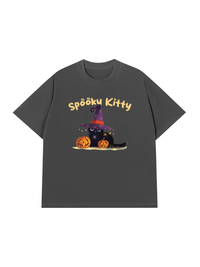 Áo Thun Relaxed Fit Spooky Kitty