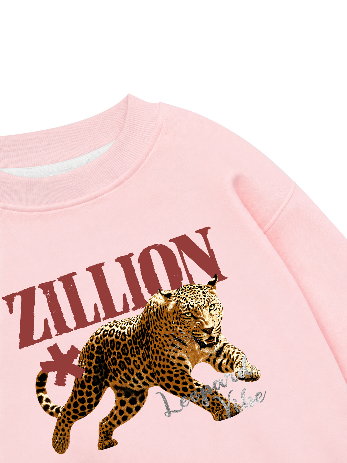 Áo Sweater Nỉ Hai Da Zillion Leopard Vibe