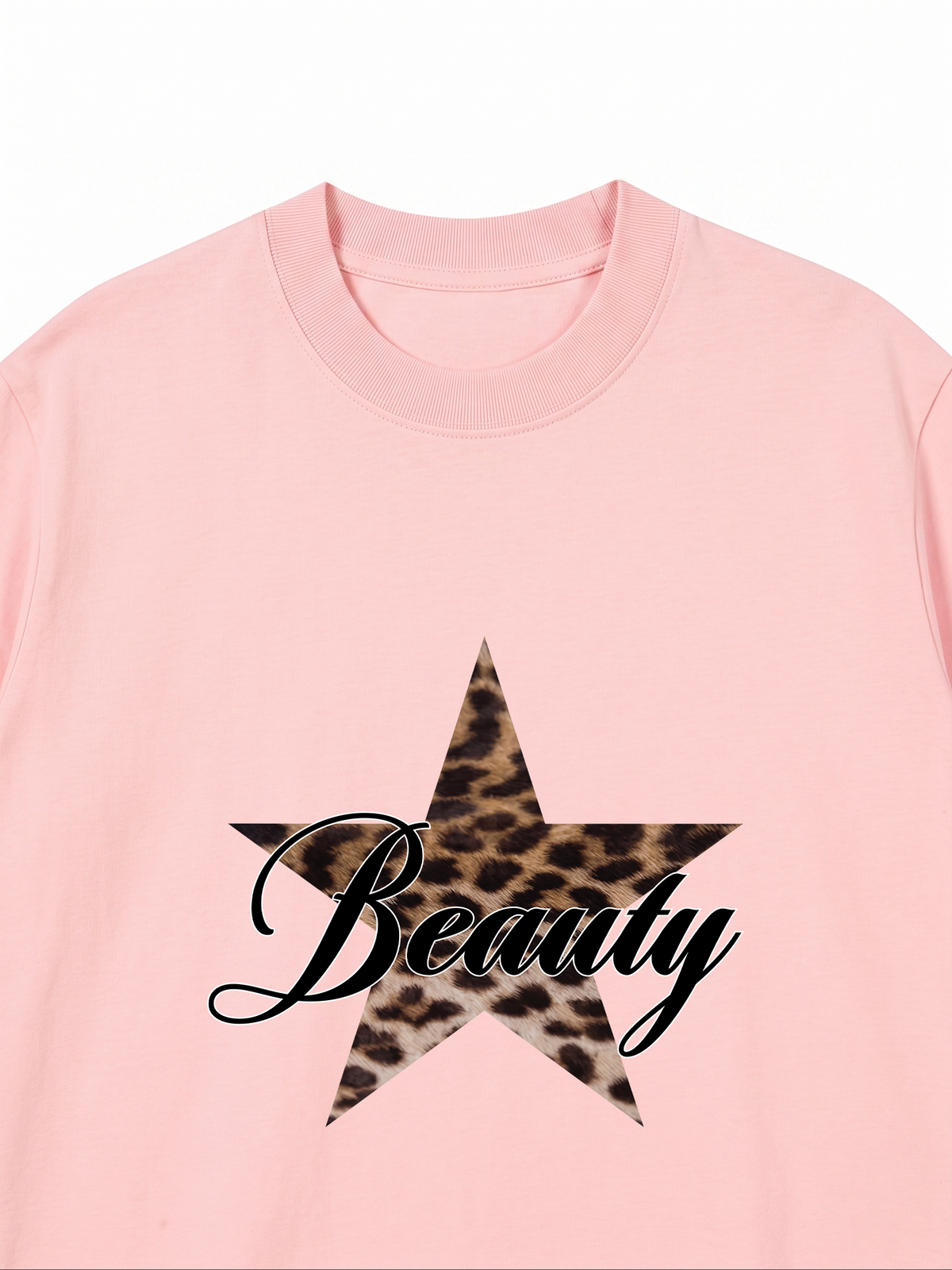Áo Thun Relaxed Fit Beauty Leopard Star