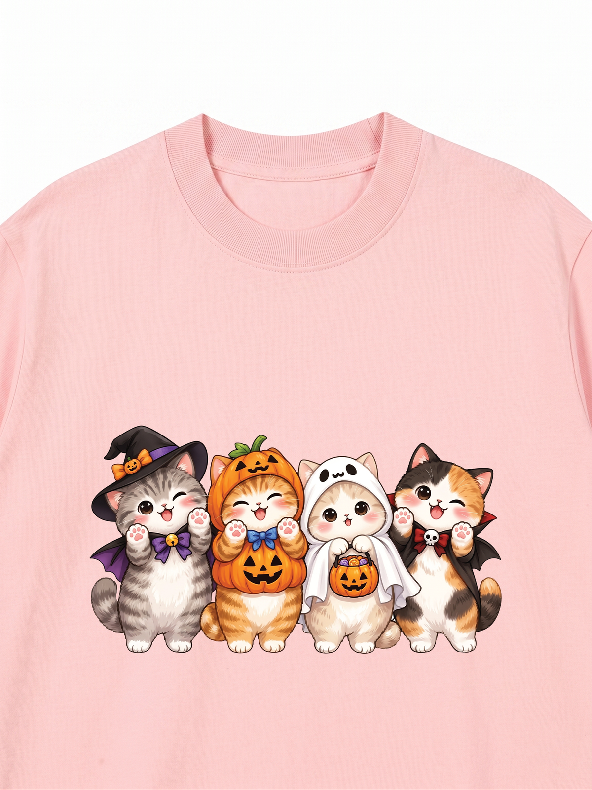 Áo Thun Relaxed Fit Meow Halloween