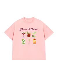 Áo Thun Relaxed Fit Cheers & Drinks