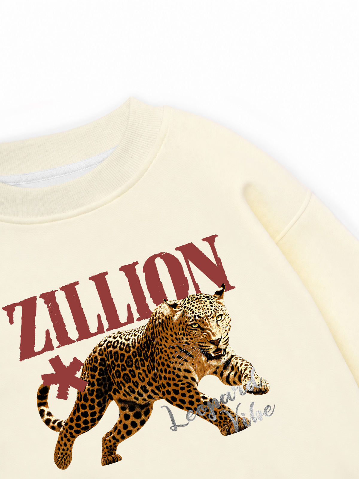 Áo Sweater Nỉ Hai Da Zillion Leopard Vibe