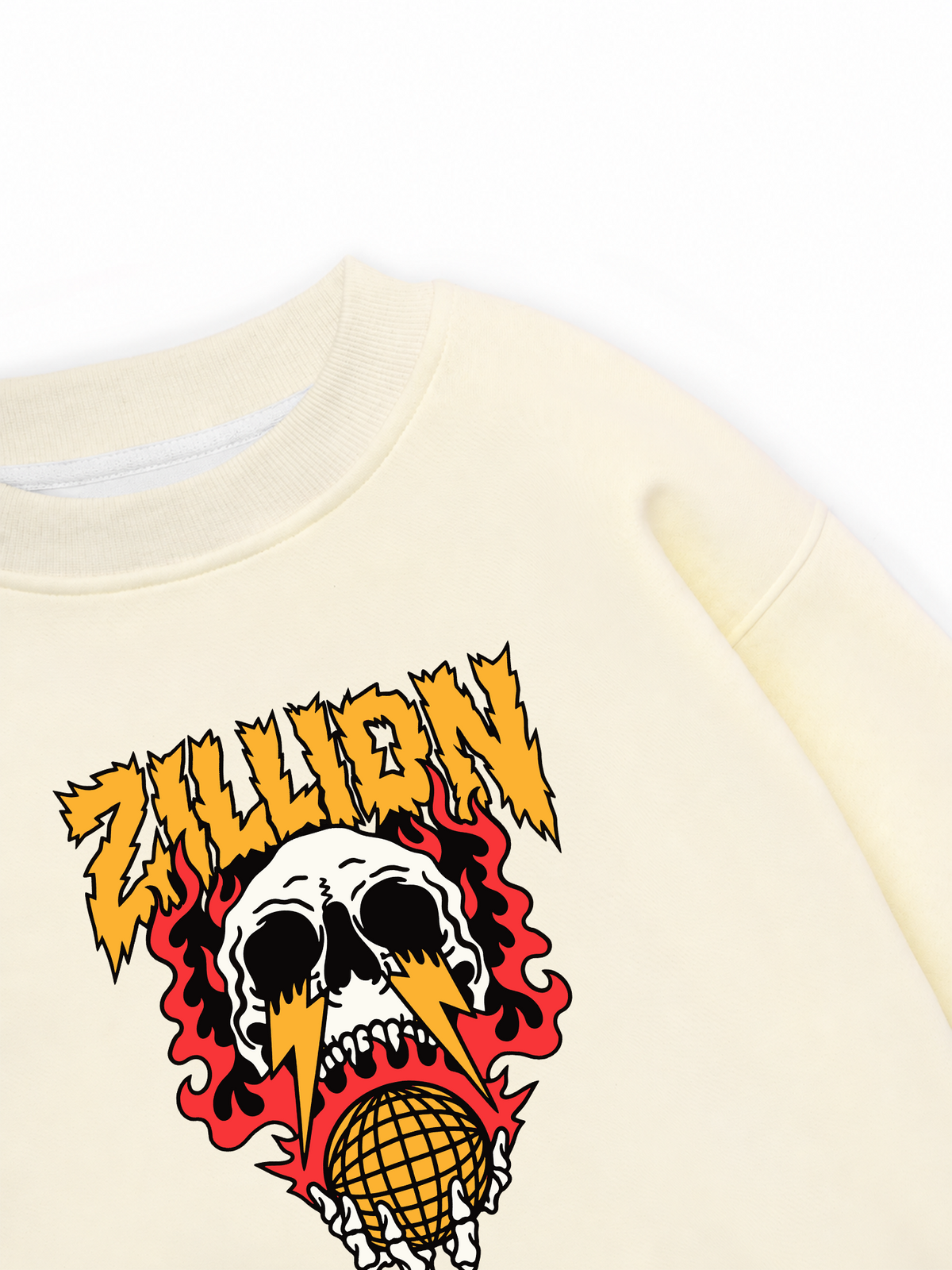 Áo Sweater Nỉ Hai Da Skull Global