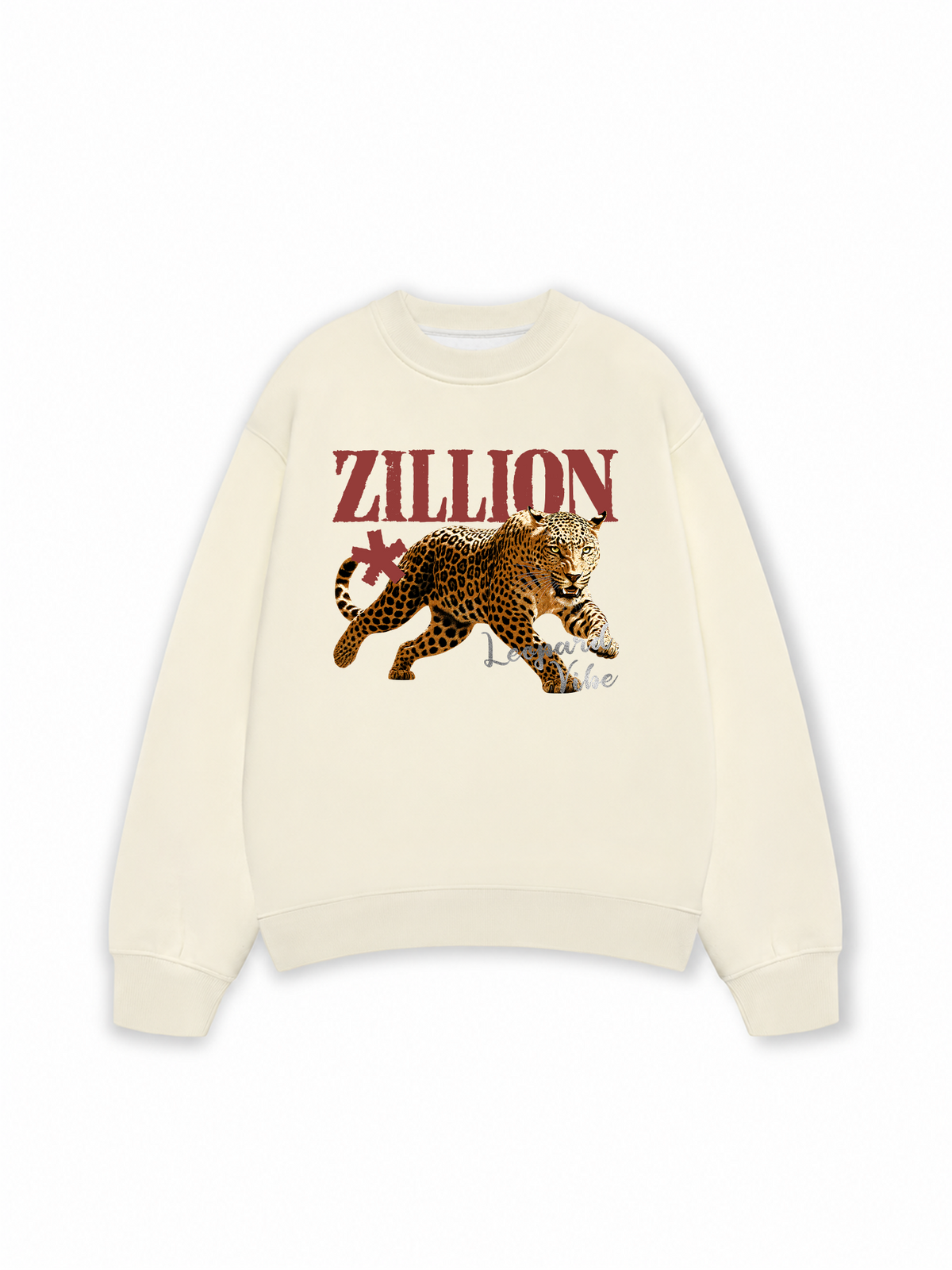 Áo Sweater Nỉ Hai Da Zillion Leopard Vibe