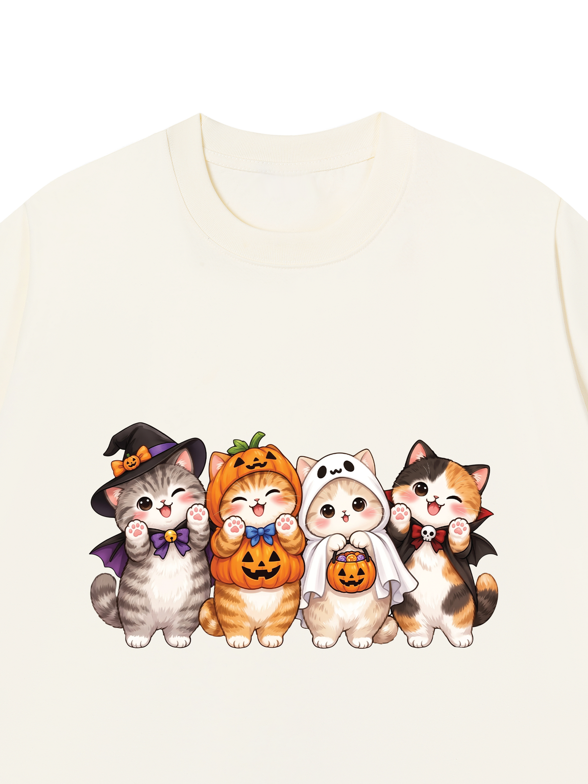 Áo Thun Relaxed Fit Meow Halloween