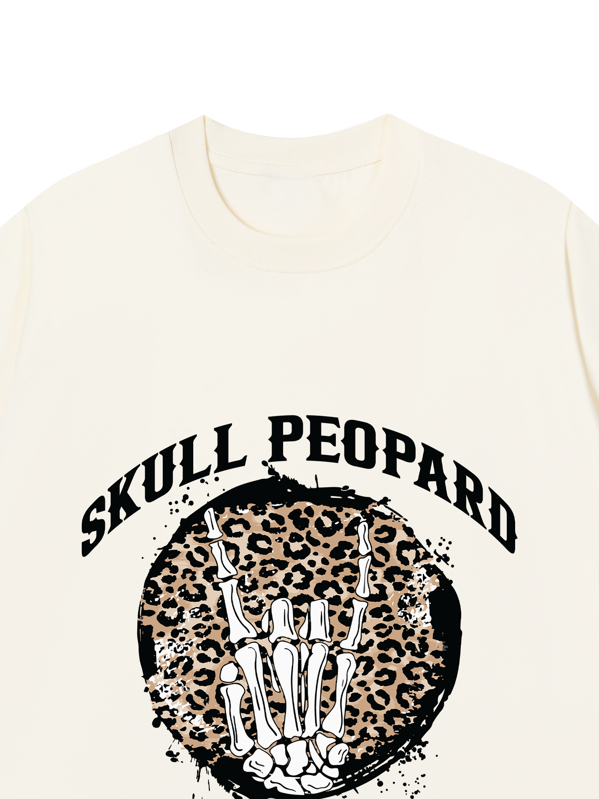 Áo Thun Relaxed Fit Skull Leopard