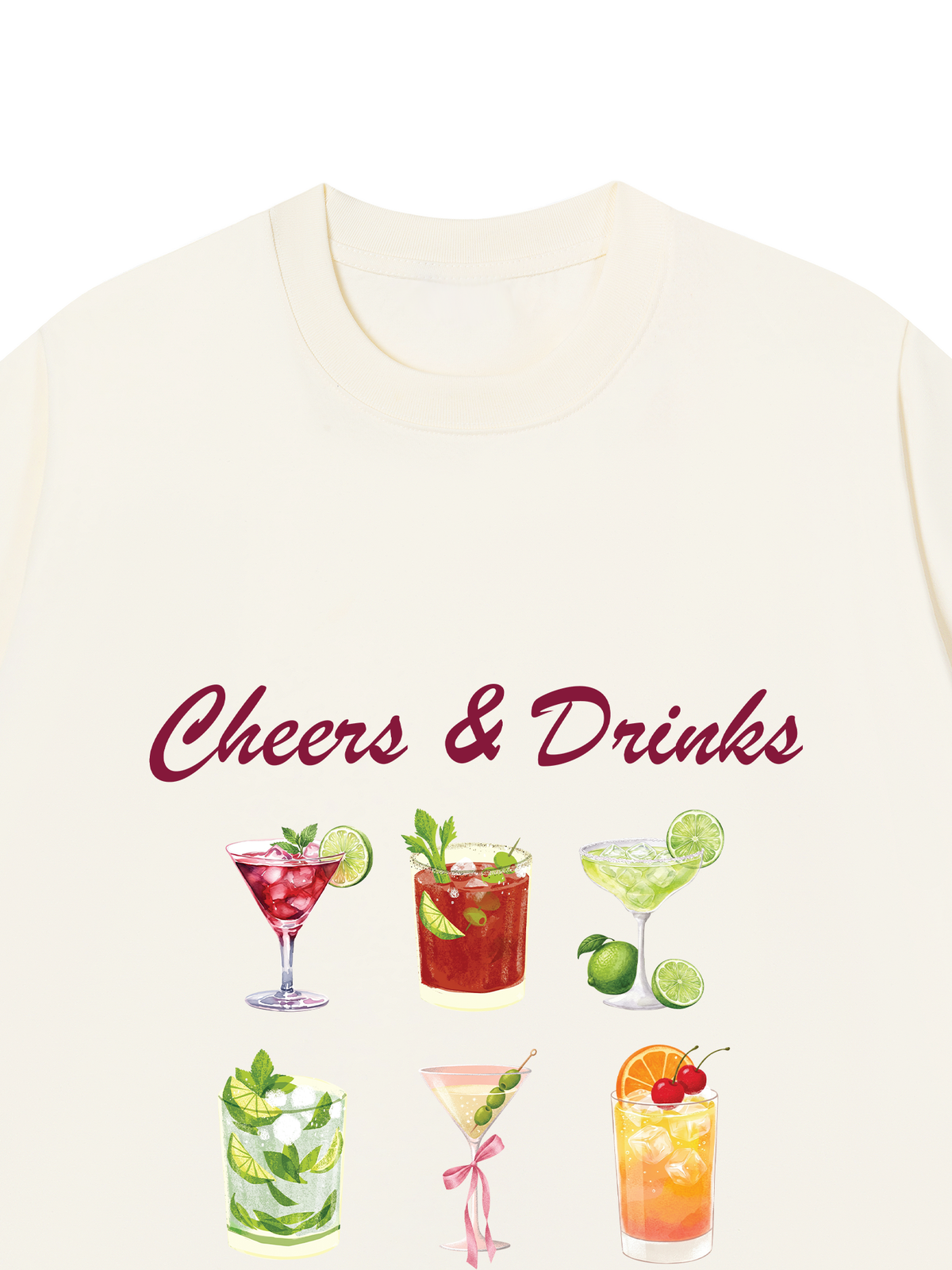 Áo Thun Relaxed Fit Cheers & Drinks