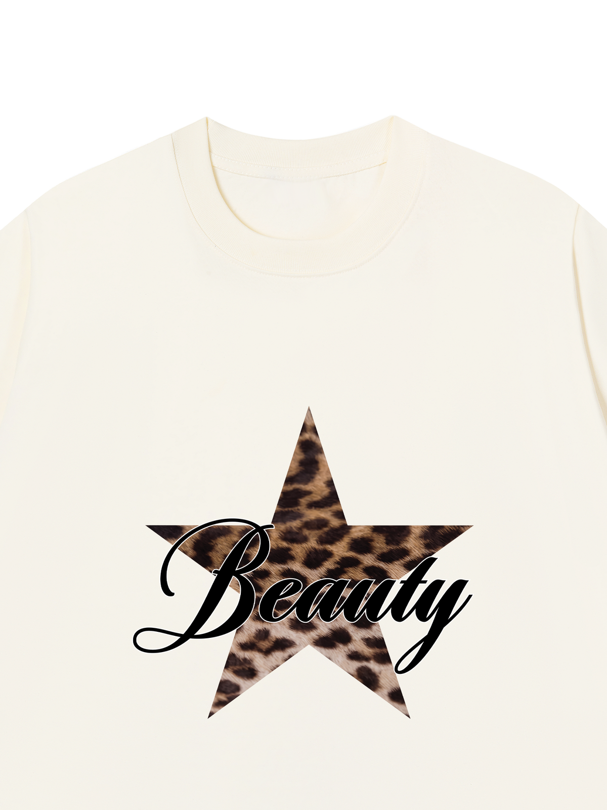 Áo Thun Relaxed Fit Beauty Leopard Star