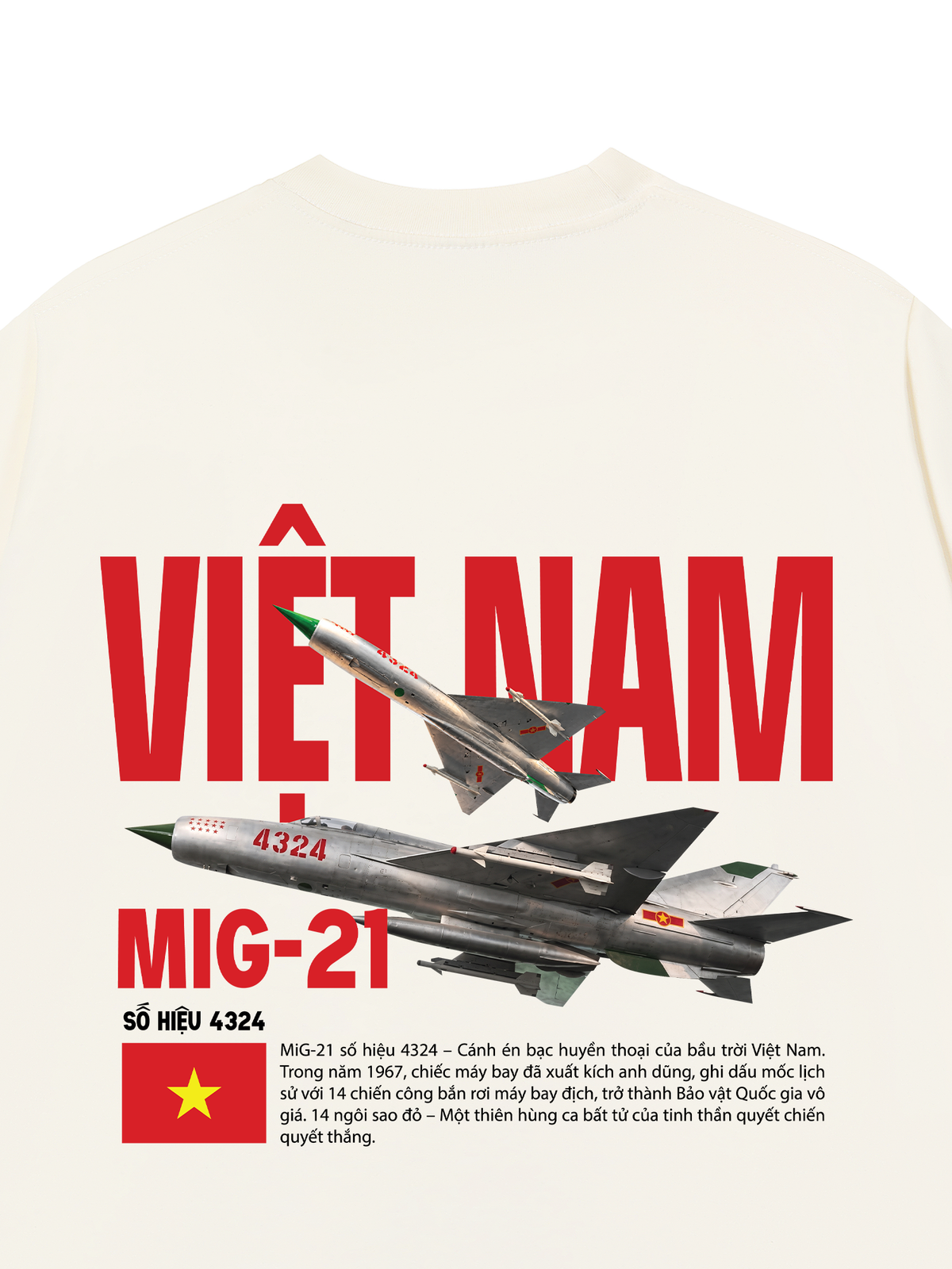 Áo Thun Relaxed Fit Việt Nam Mig-21