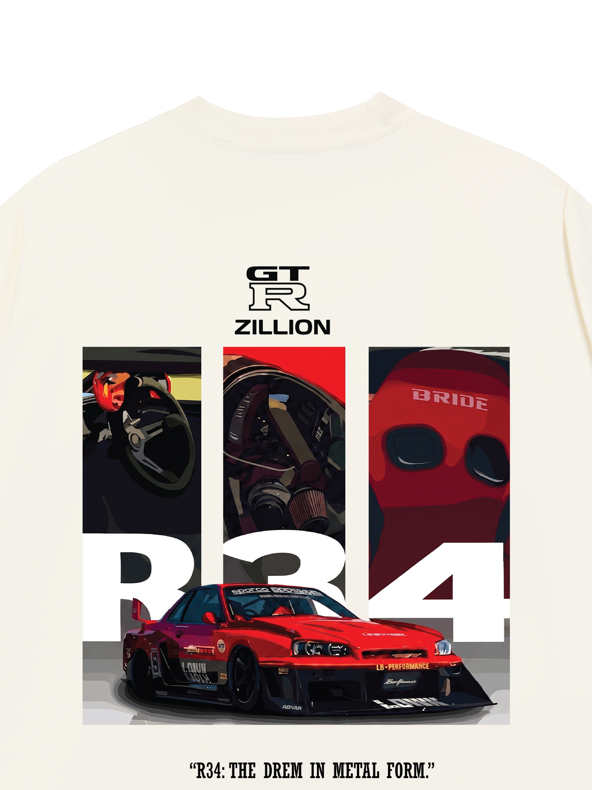 Áo Thun Relaxed Fit Car Zillion GT R