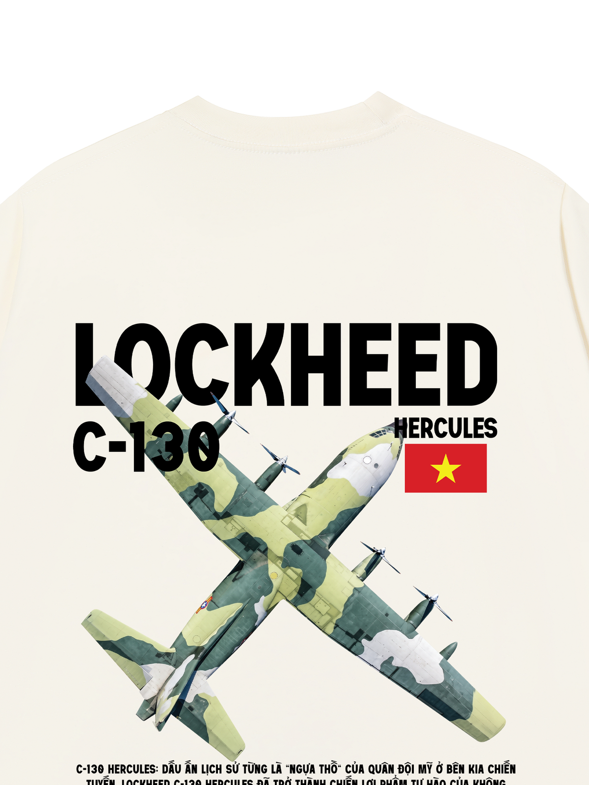 Áo Thun Relaxed Fit Việt Nam Lockheed C-130 Hercules