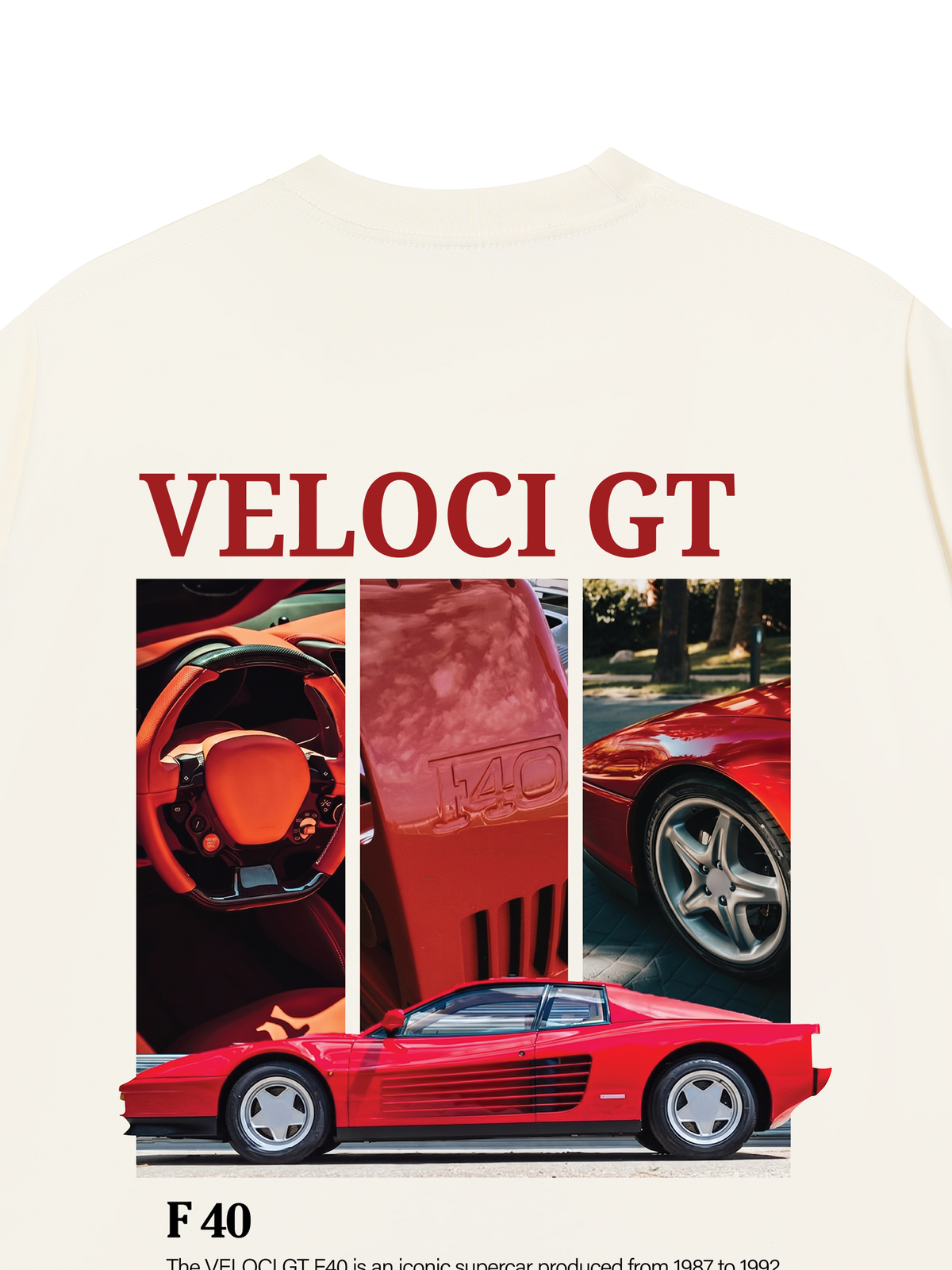 Áo Thun Relaxed Fit Car Veloci GT F40