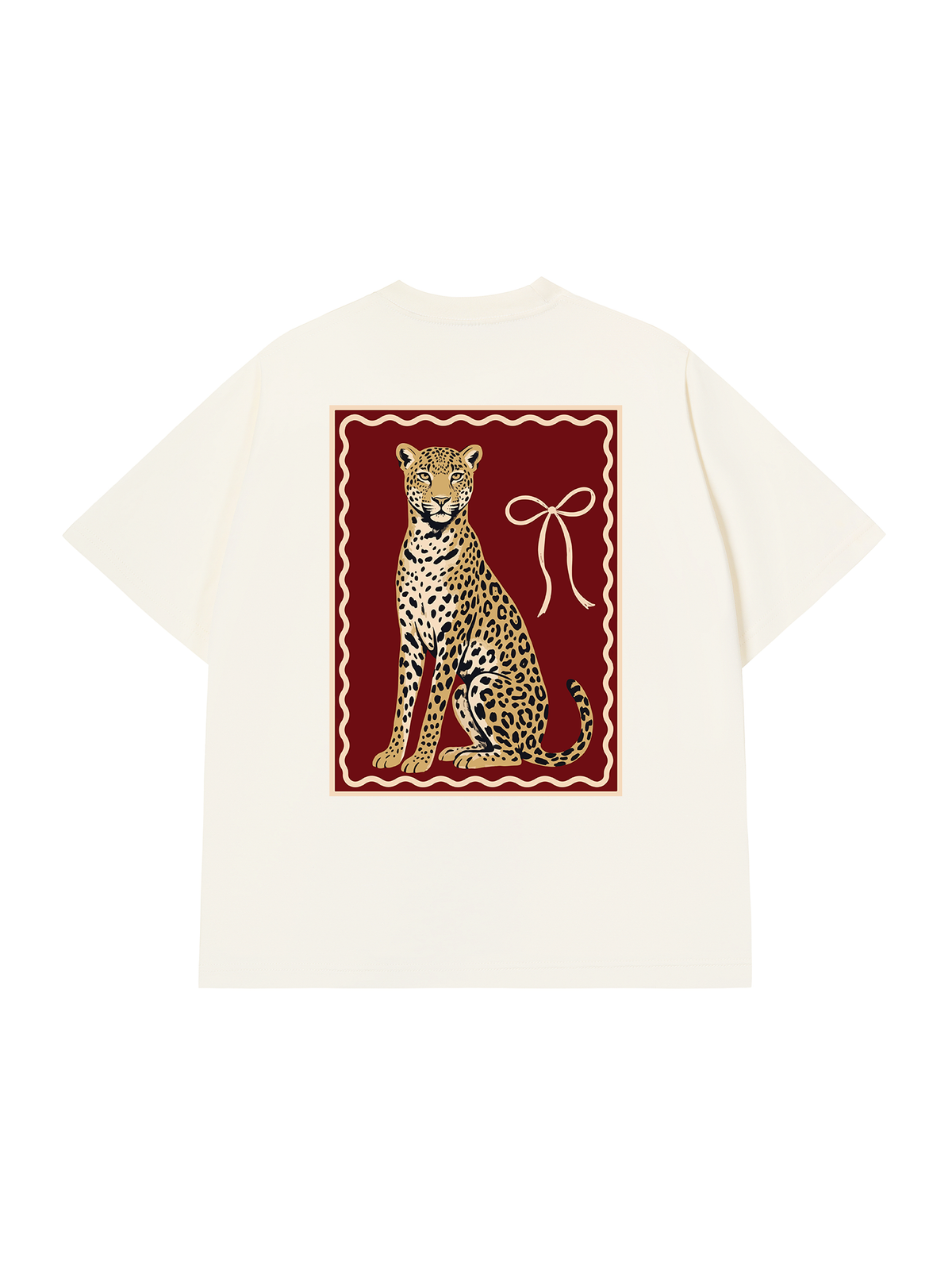 Áo Thun Relaxed Fit Sitting Leopard