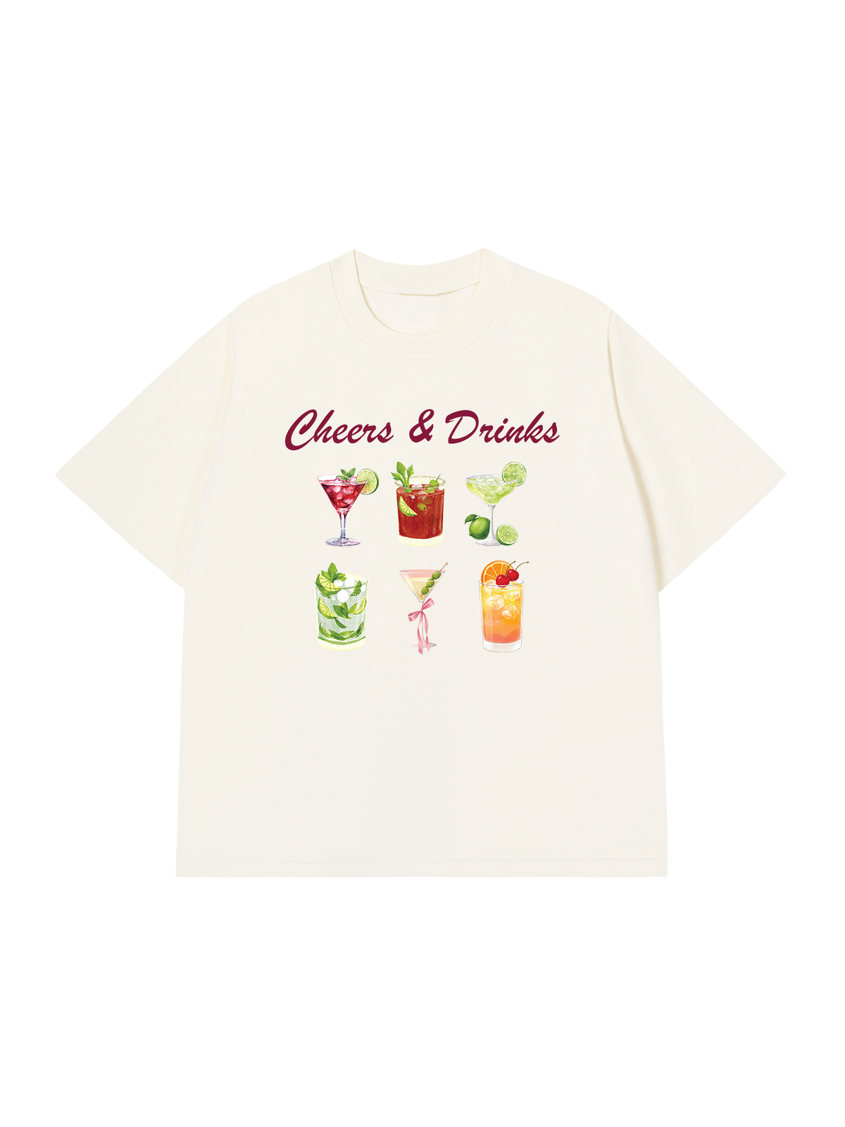 Áo Thun Relaxed Fit Cheers & Drinks